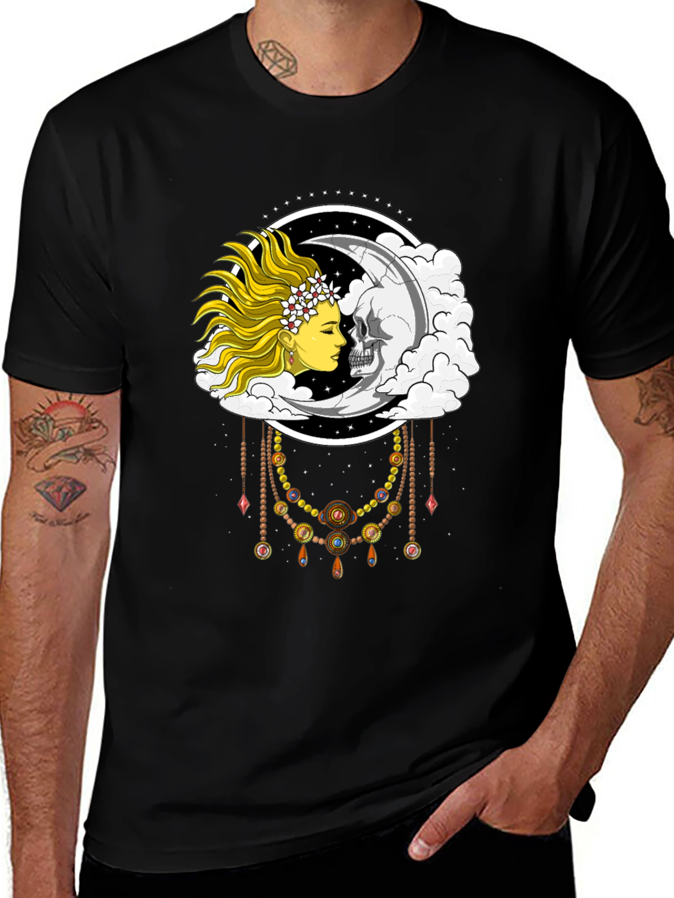Variant 25 of Celestial Moon Lovers Graphic T-Shirt