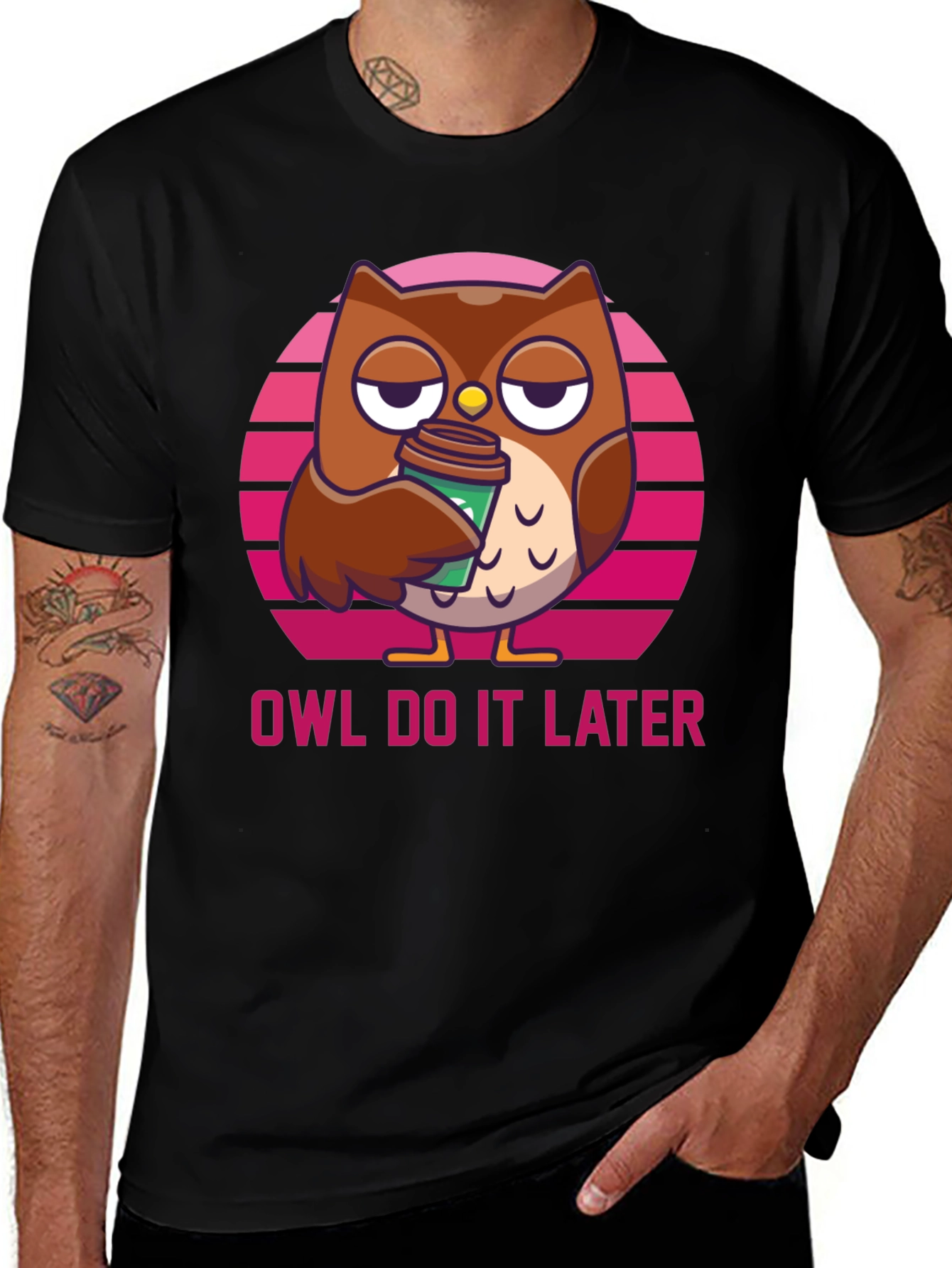 Variant 14 of Owl Do It Later T-Shirt - Funny & Relaxed