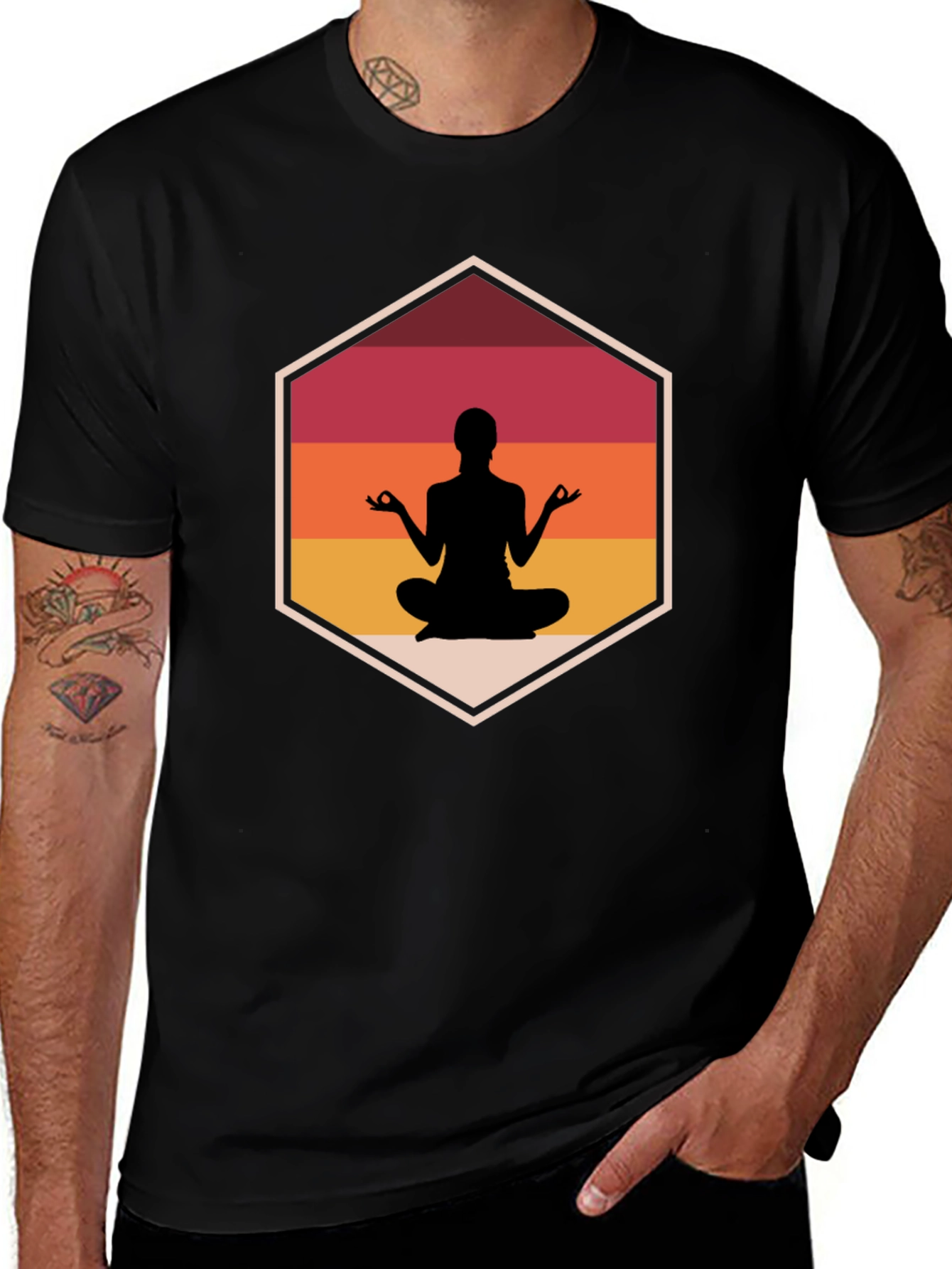 Variant 22 of Zen Meditation Black T-Shirt