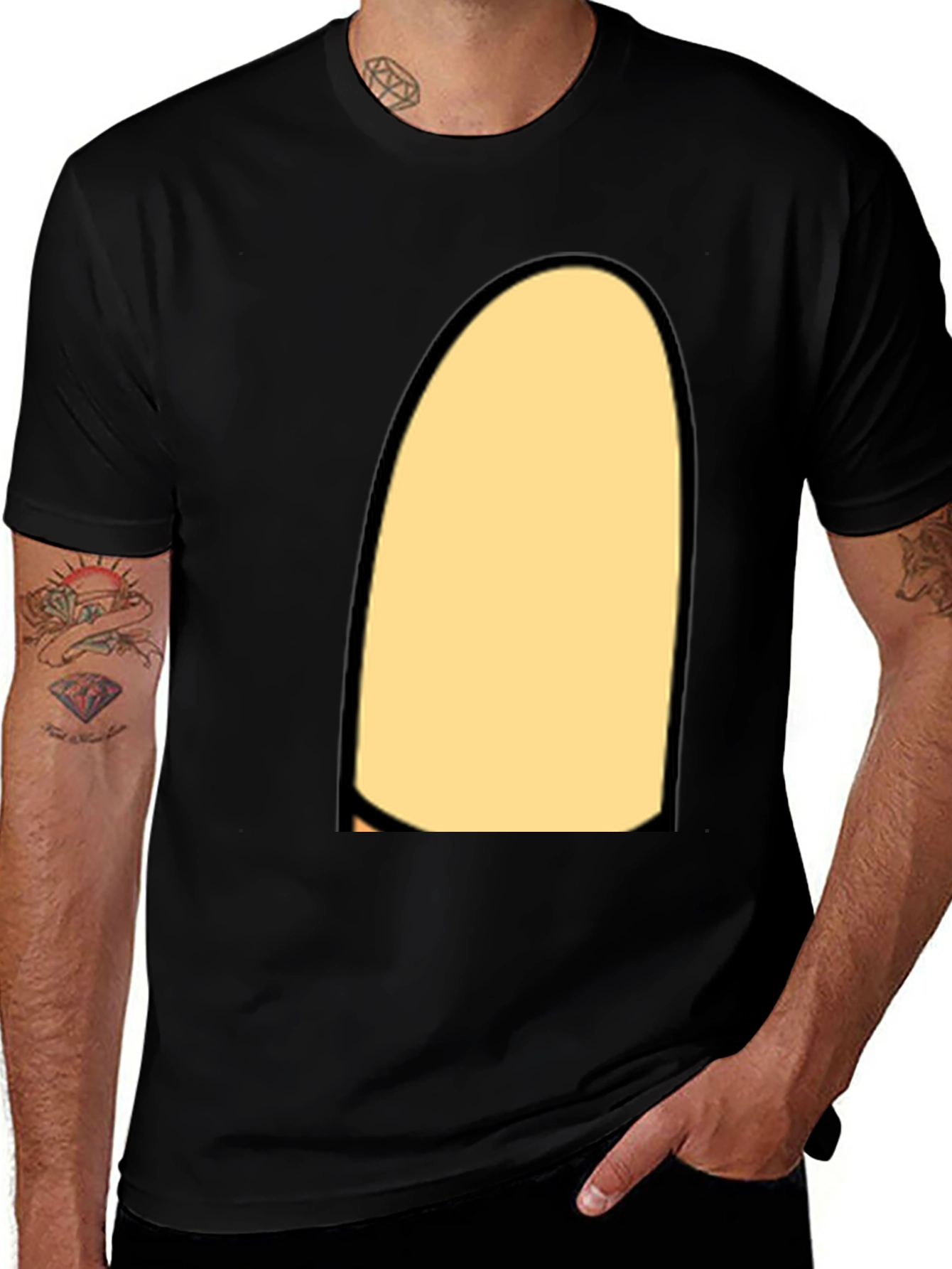 Variant 16 of Modern Black T-Shirt with Abstract Design