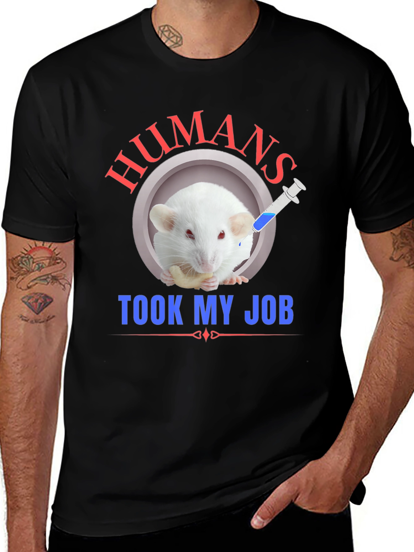 Variant 10 of Humans Took My Job Funny Rat T-Shirt