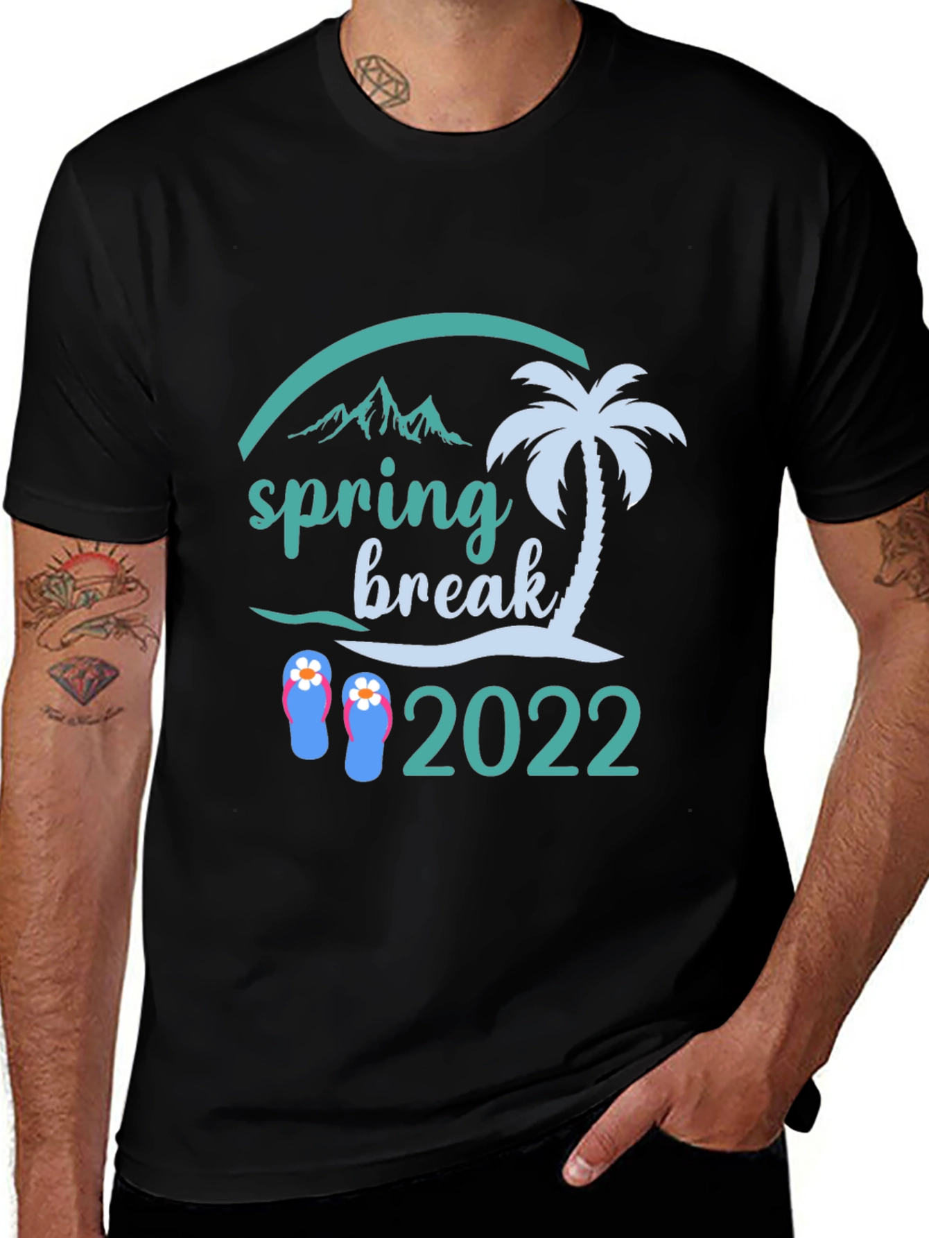 Variant 6 of Spring Break 2022 Black Graphic Tee