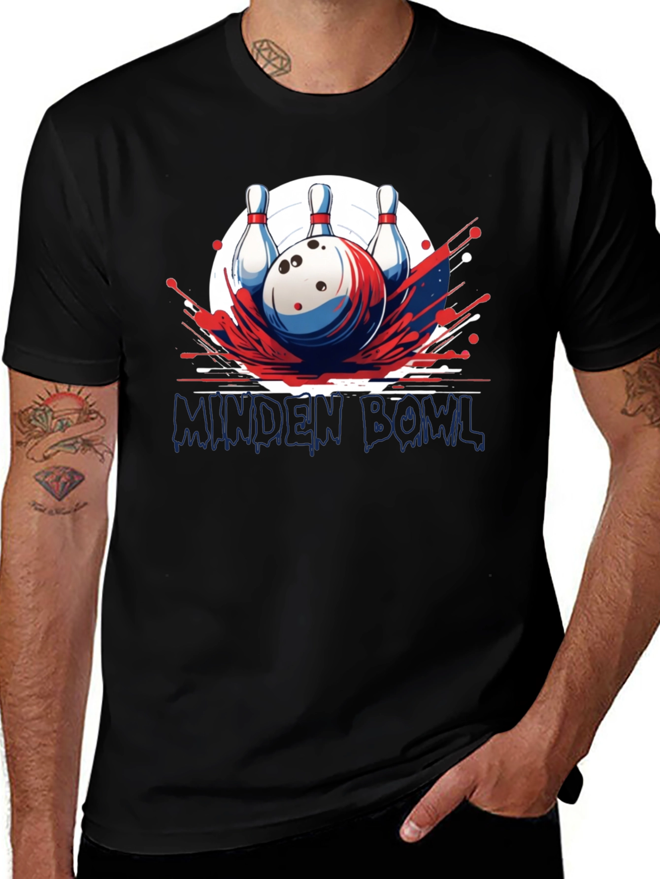 Variant 21 of Minden Bowl Graphic T-Shirt - Strike Design