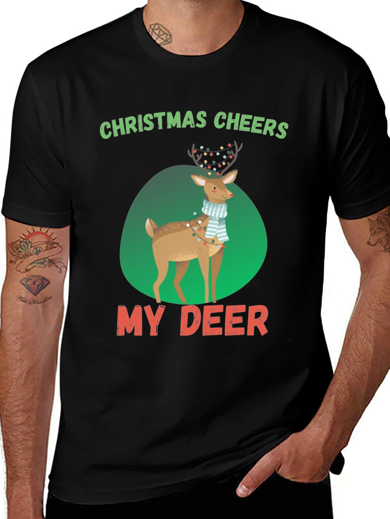 Variant 10 of Christmas Cheers My Deer Holiday Graphic Tee