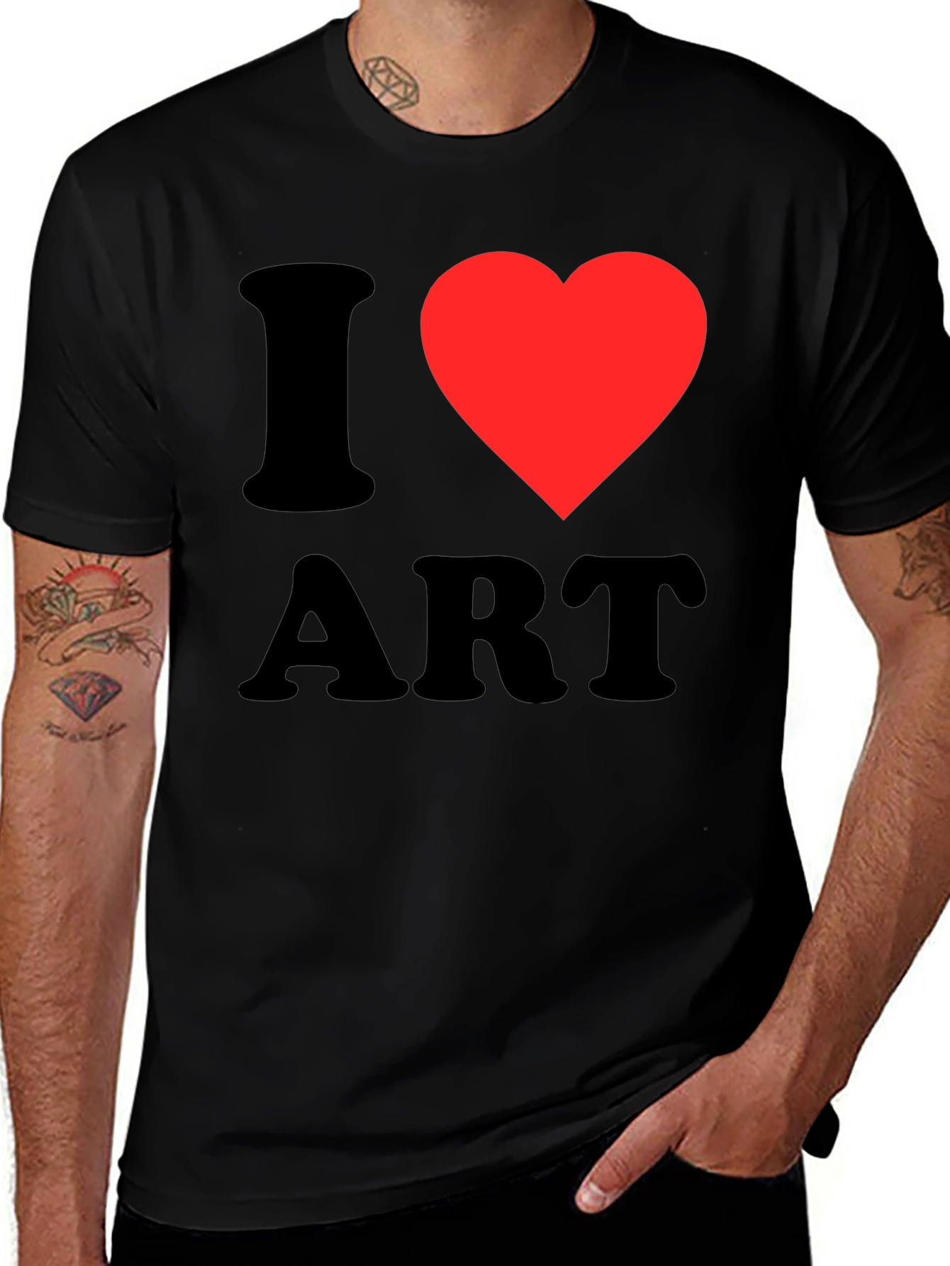 Variant 11 of I Heart Art Graphic T-Shirt - Soft Cotton Tee
