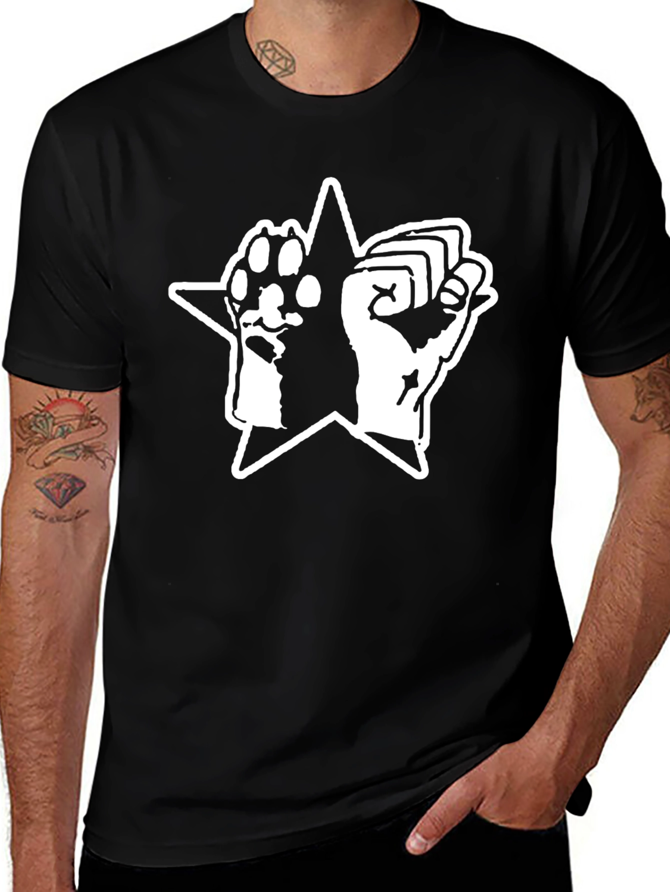 Variant 24 of Paw & Fist Star Graphic T-Shirt