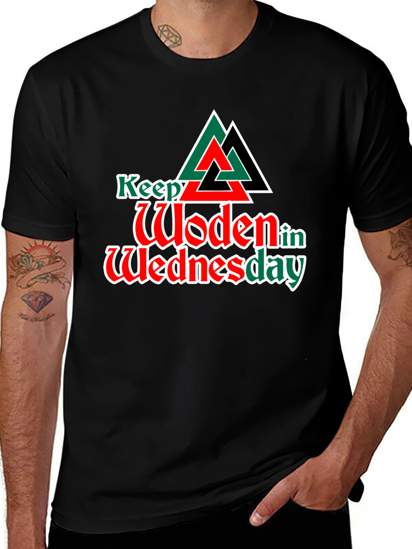 Variant 9 of Keep Woden in Wednesday Graphic T-Shirt