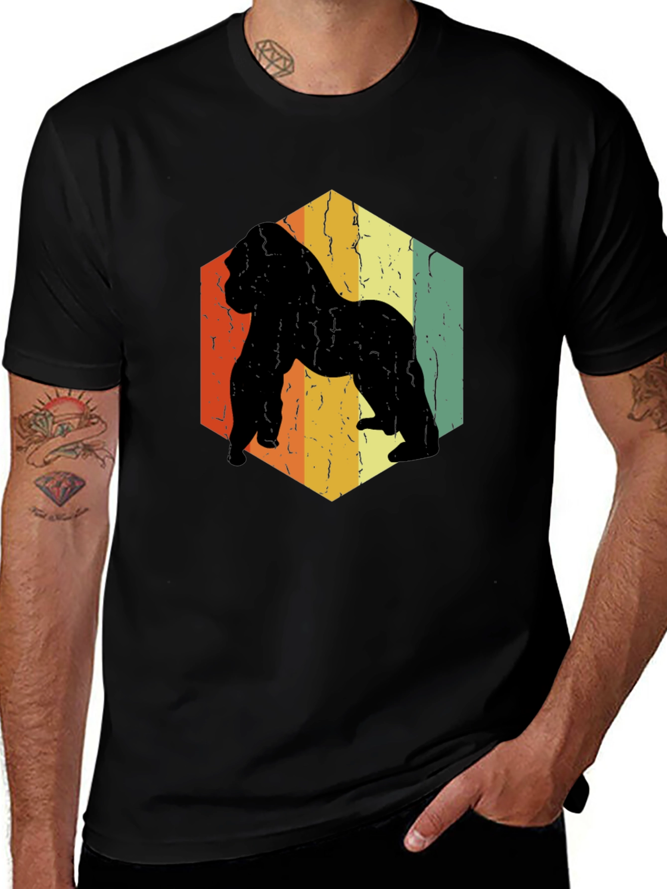 Variant 23 of Retro Gorilla Graphic T-Shirt