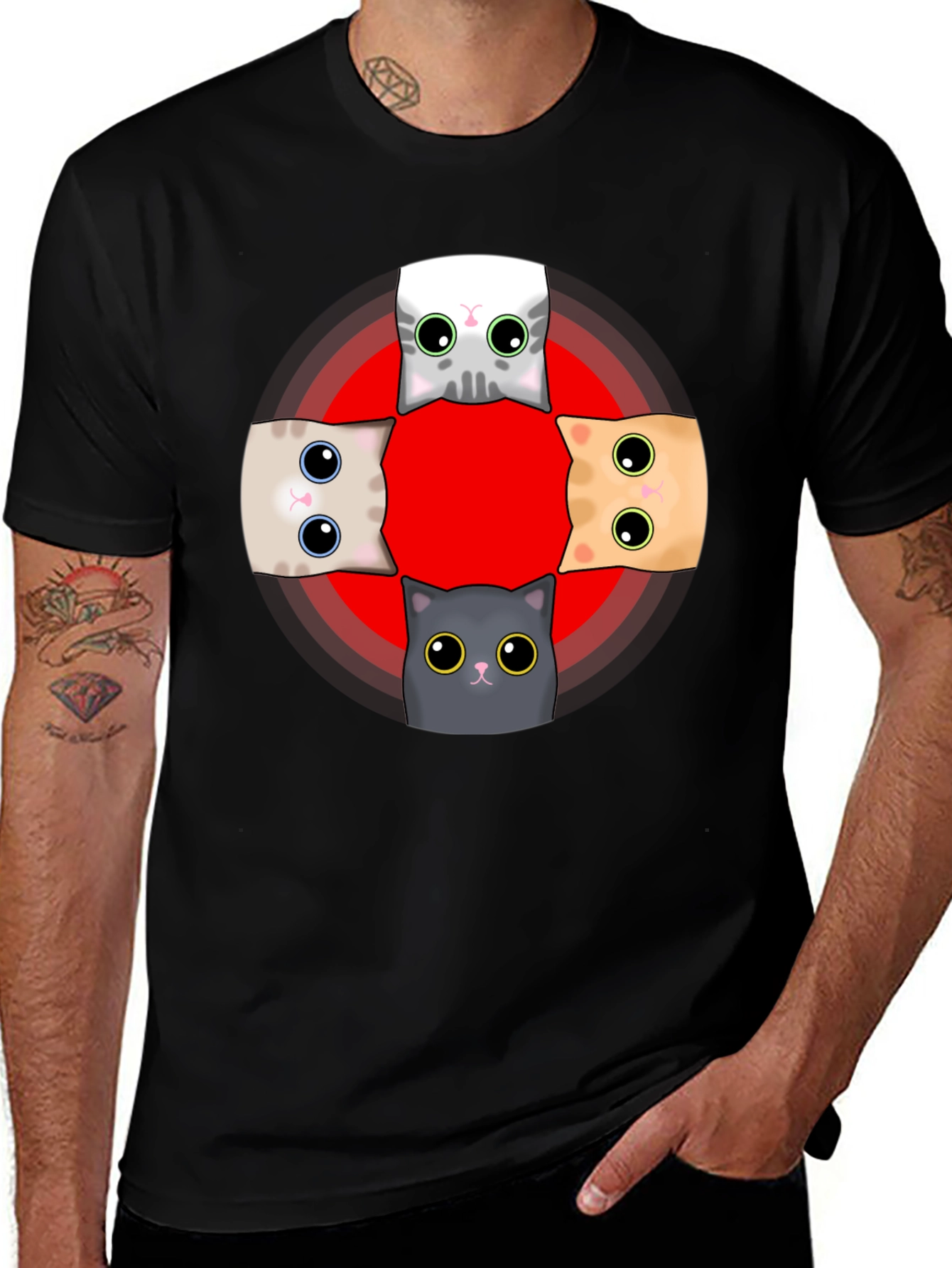 Variant 16 of Cute Cats T-Shirt - Whimsical Graphic Tee