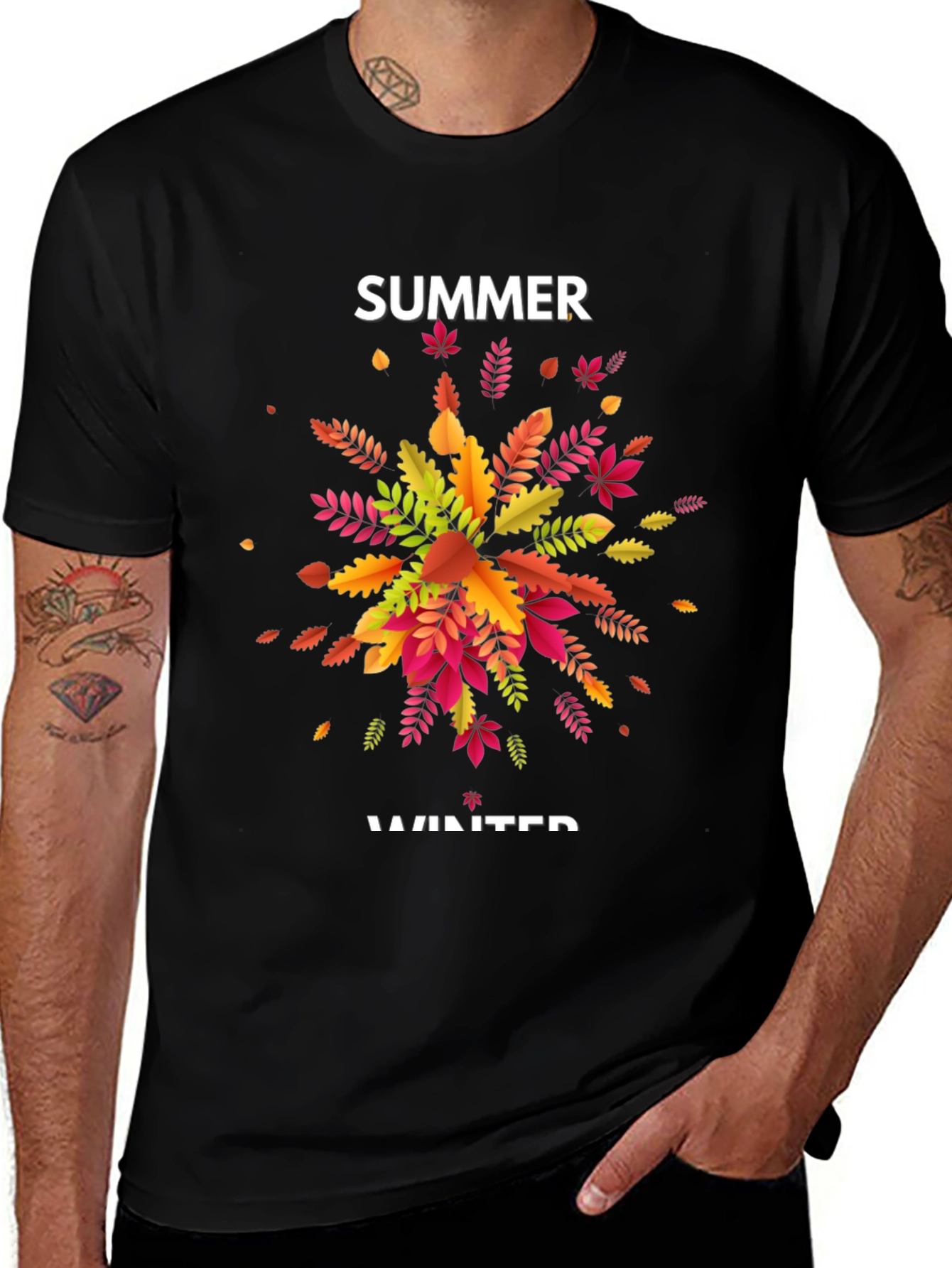 Variant 29 of Summer to Winter Leaves Graphic Tee