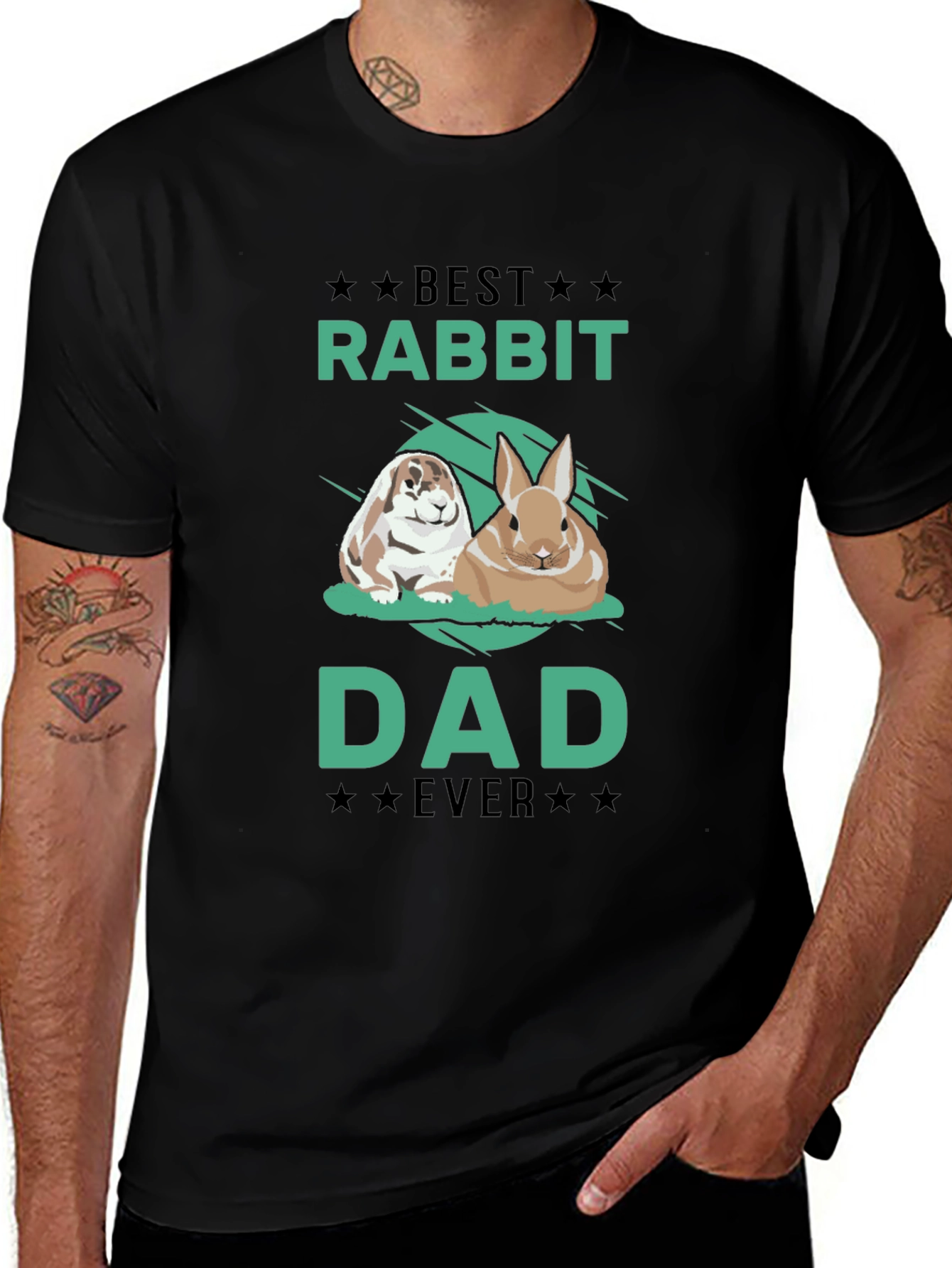 Variant 2 of Best Rabbit Dad Ever T-Shirt