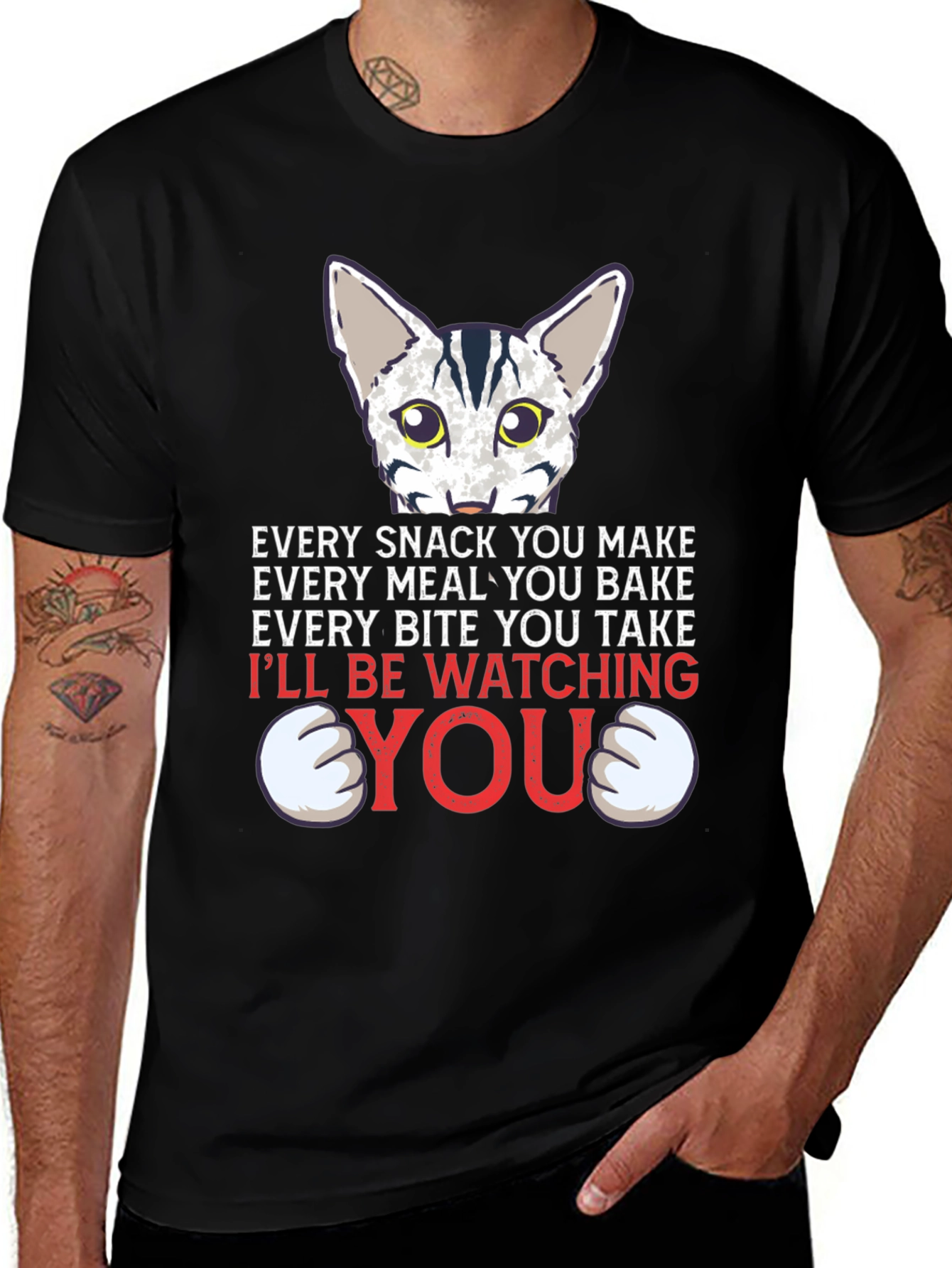 Variant 10 of Funny Cat Lover T-Shirt - Every Snack You Make