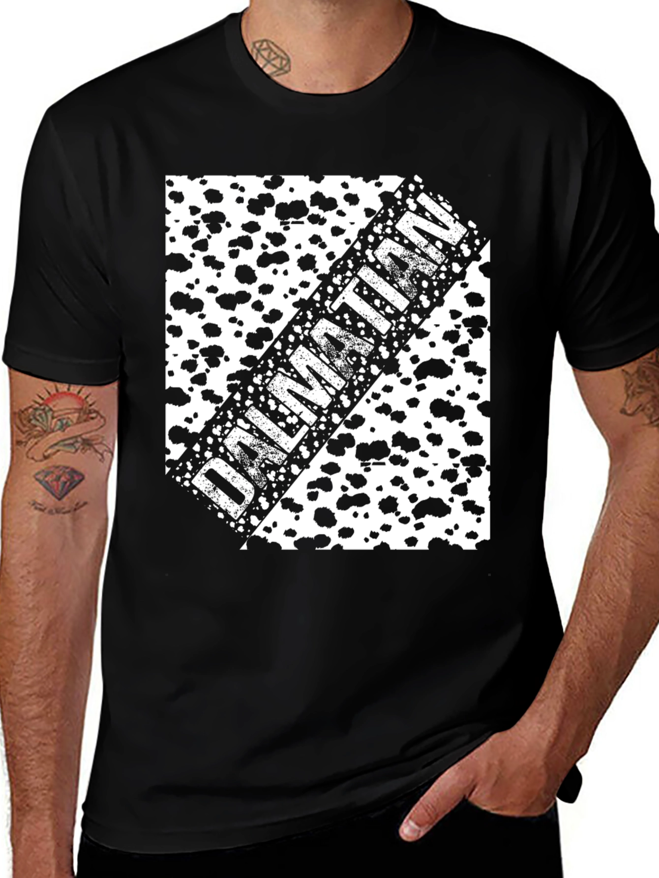 Variant 6 of Dalmatian Print Graphic T-Shirt