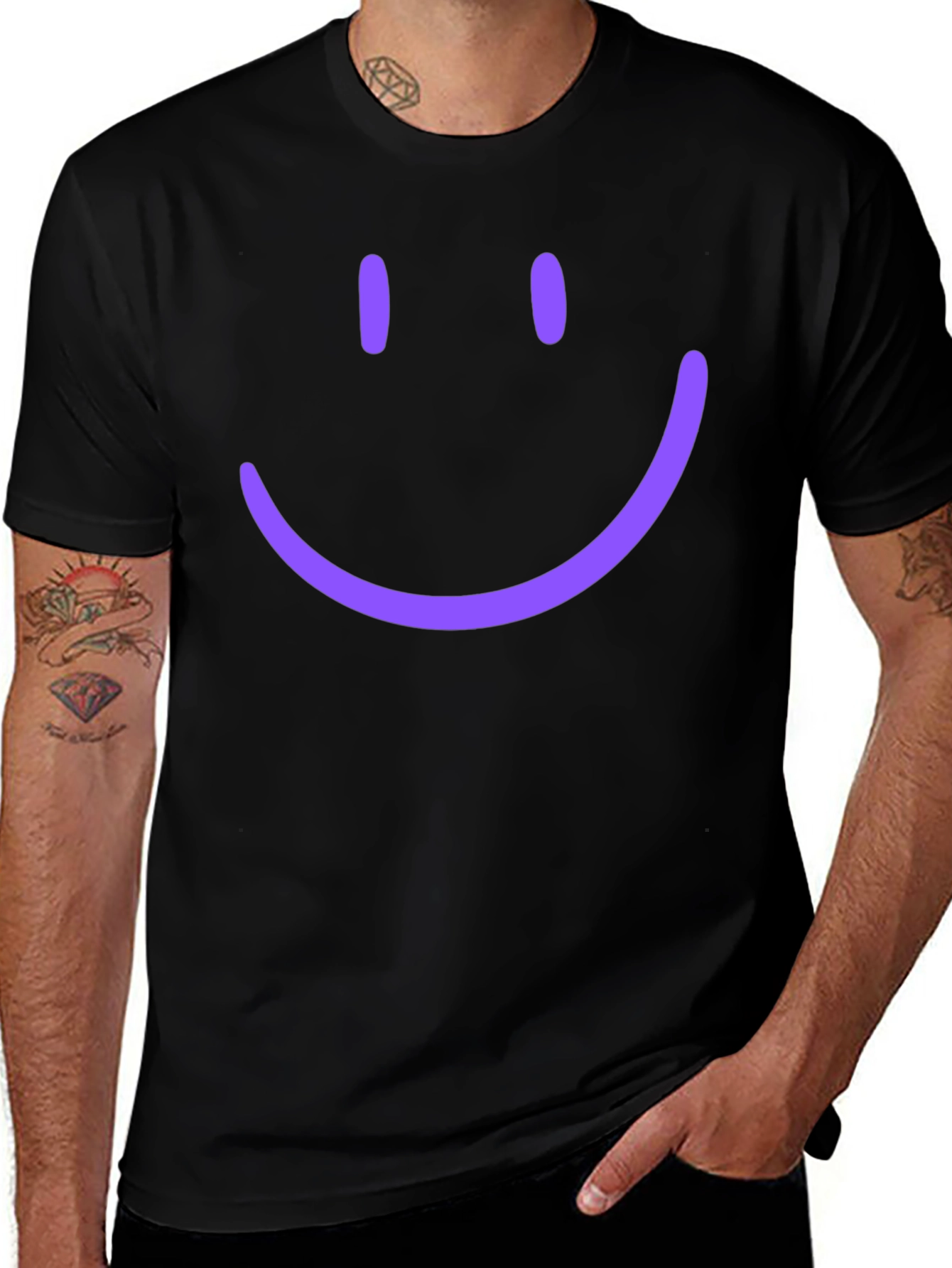 Variant 8 of Smiley Face Graphic Tee - Casual Comfort