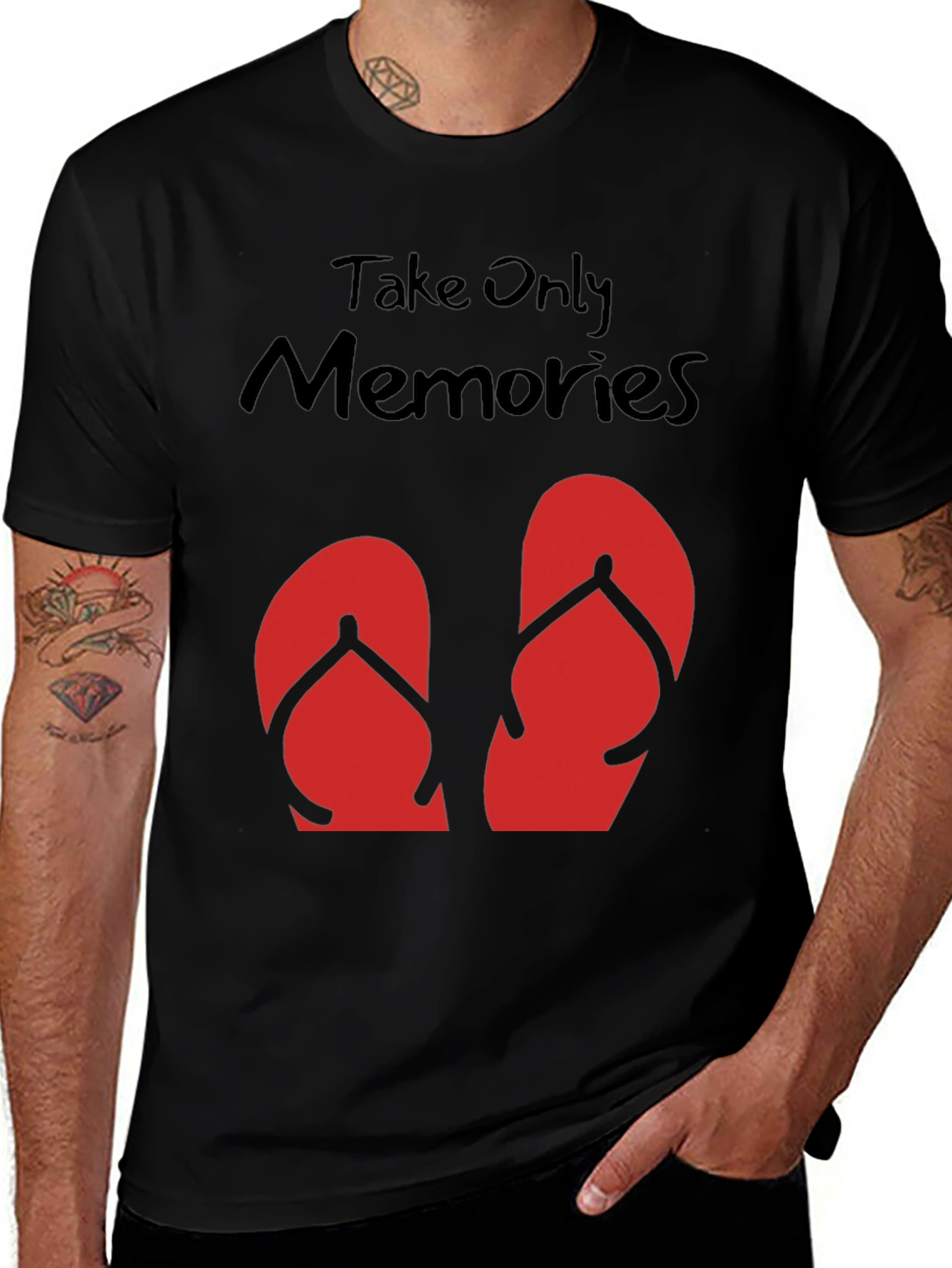 Variant 20 of Take Only Memories Flip Flop Graphic Tee
