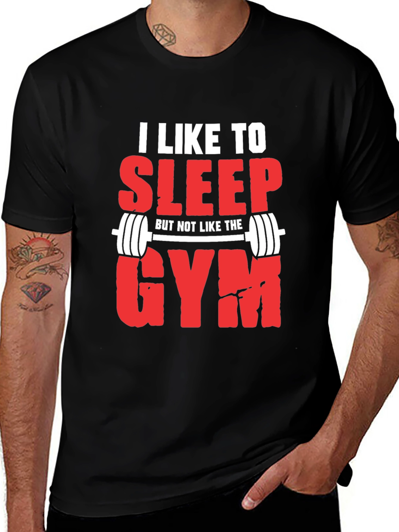 Variant 27 of Funny Gym Hater T-Shirt: I Like to Sleep