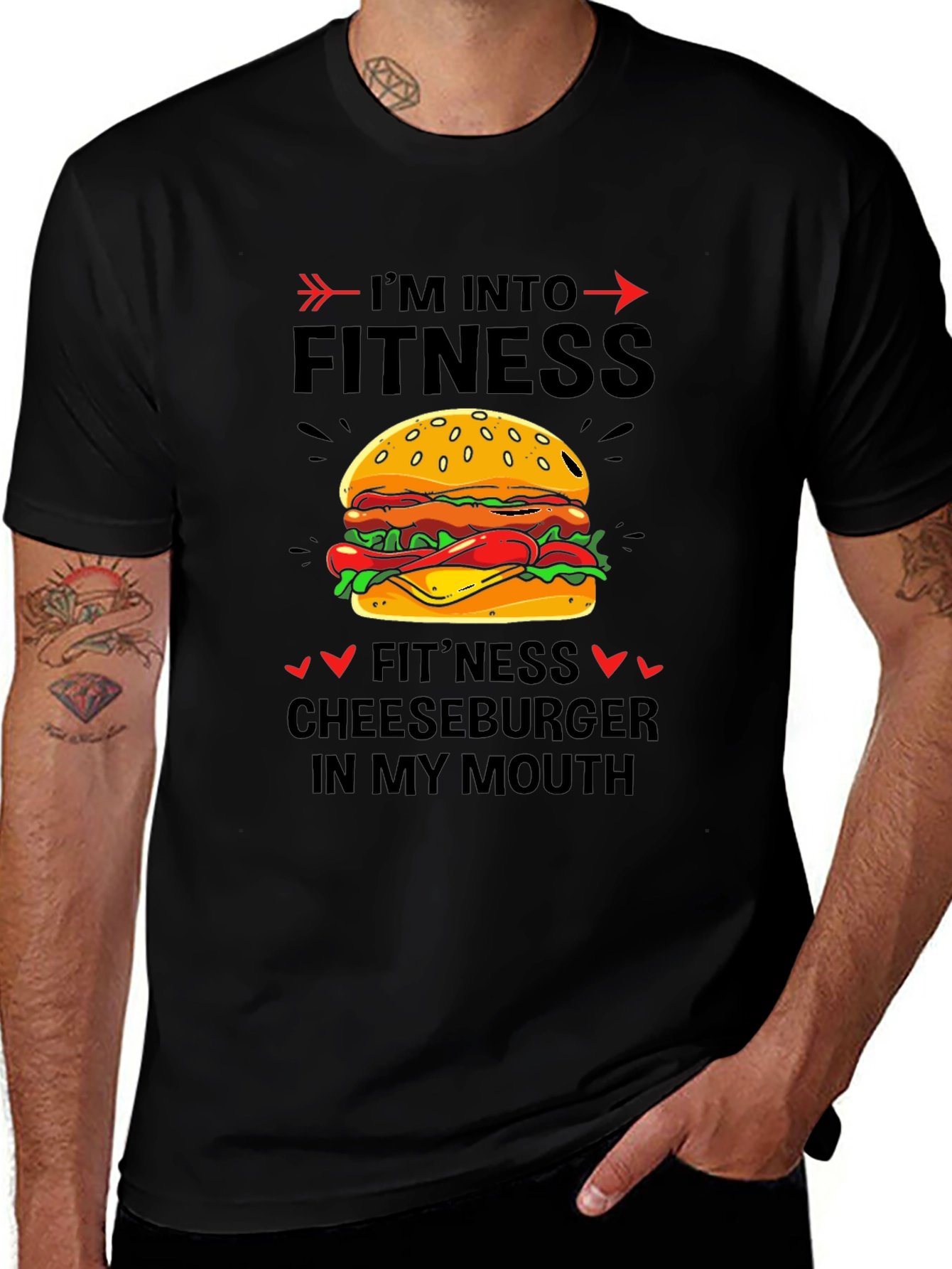 Variant 2 of Fitness Cheeseburger T-Shirt