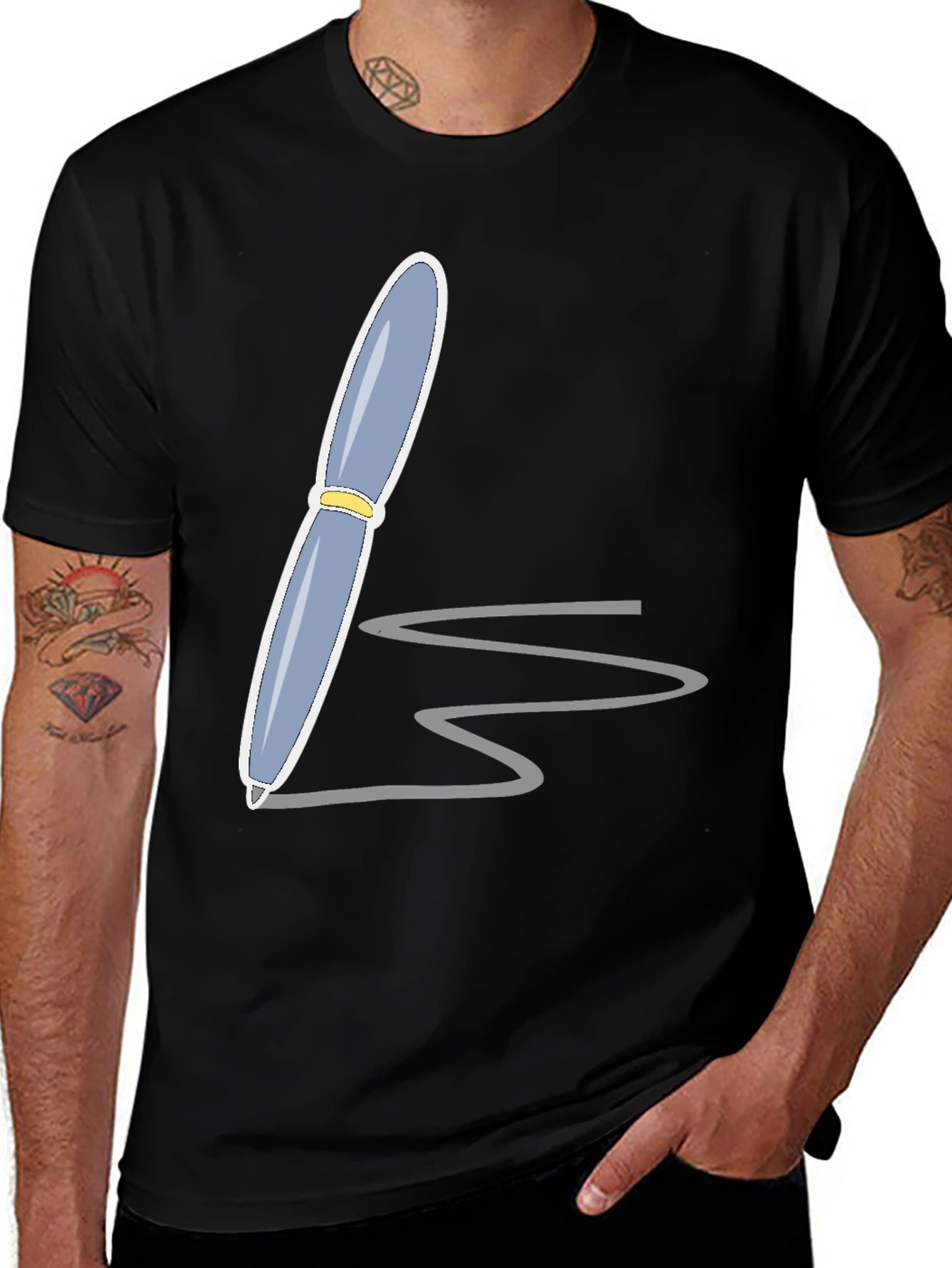 Variant 12 of Stylized Pen T-Shirt