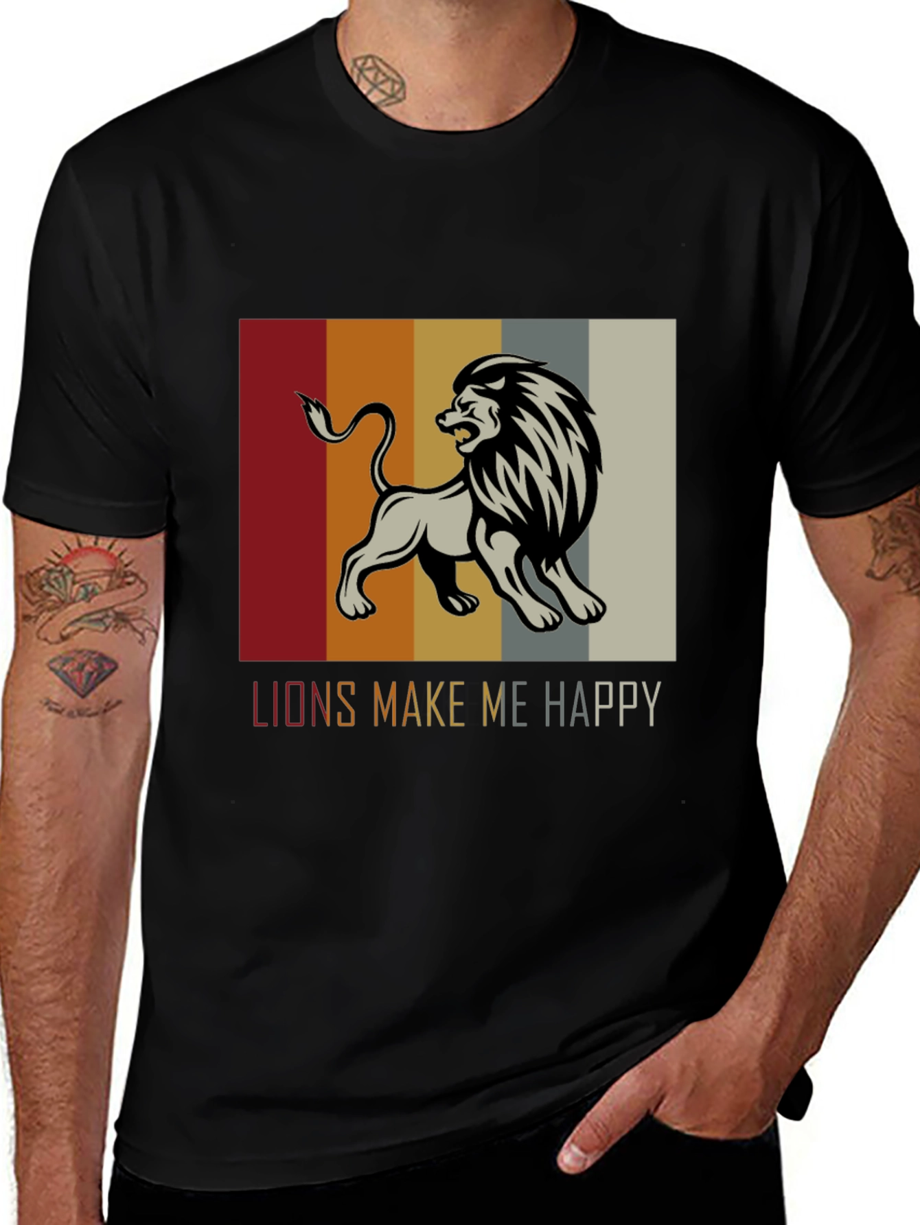 Variant 25 of Lions Make Me Happy Graphic Tee