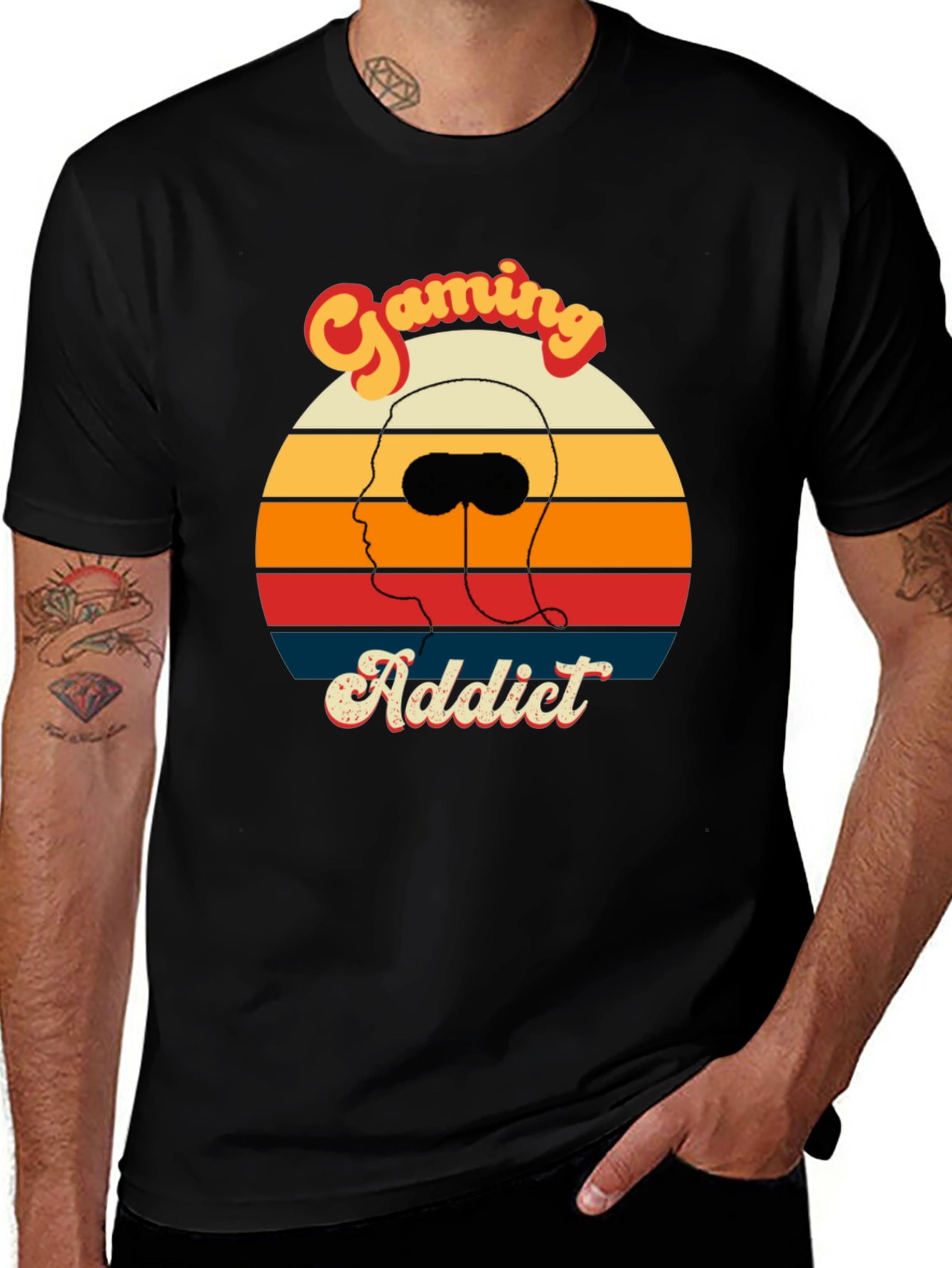 Variant 20 of Gaming Addict Retro Style Graphic Tee