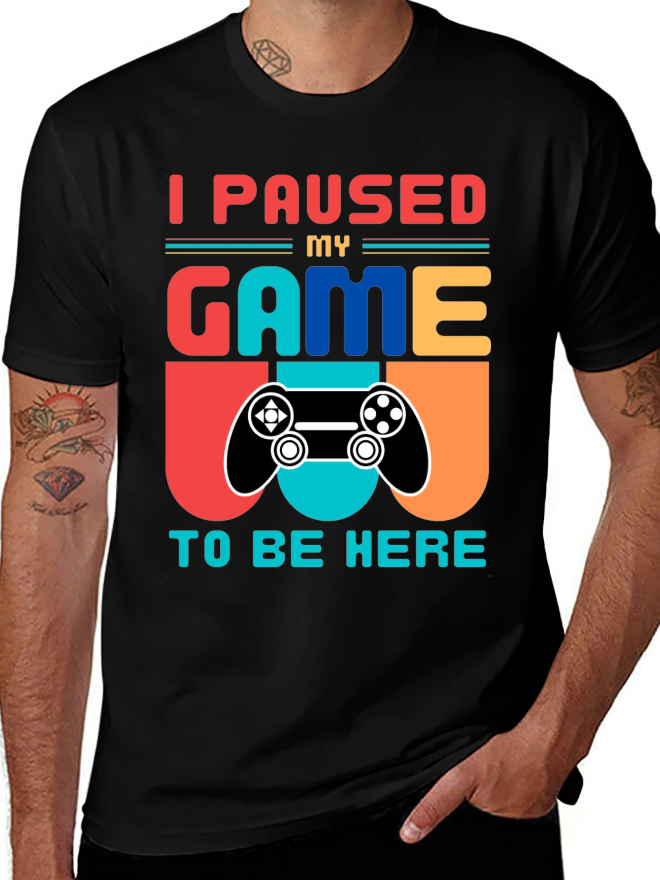 Variant 21 of I Paused My Game T-Shirt - Gamer Tee