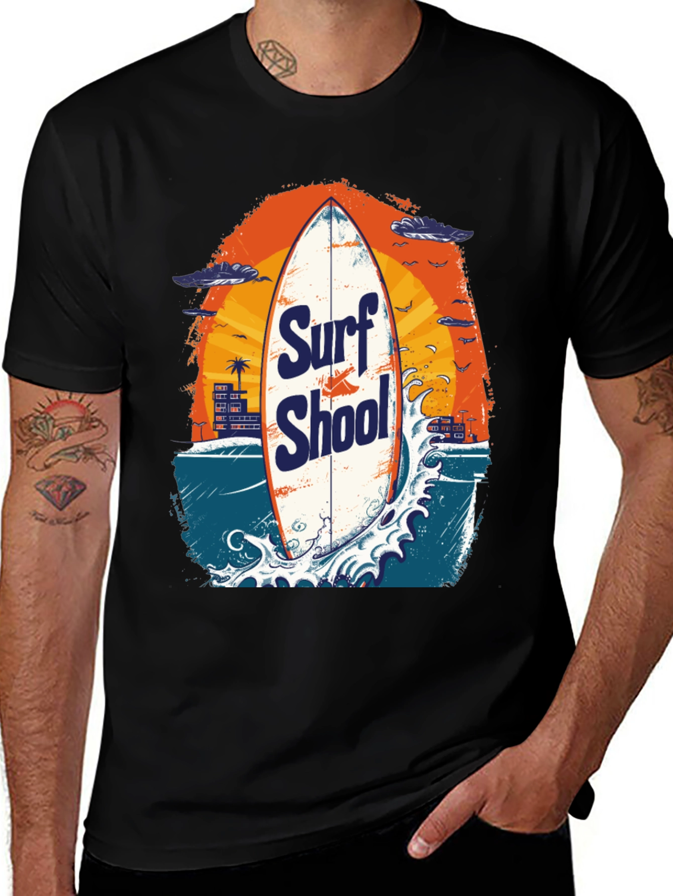 Variant 13 of Surf School Graphic T-Shirt