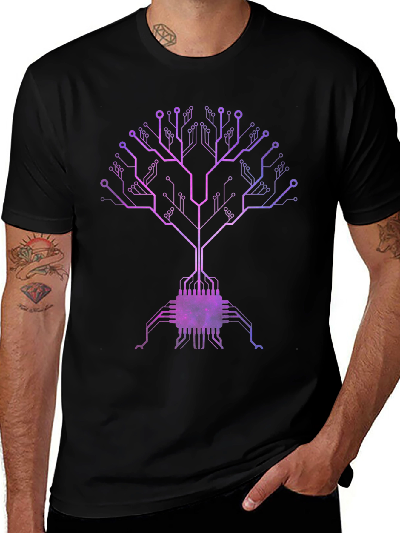 Tech Tree Graphic Tee - Black