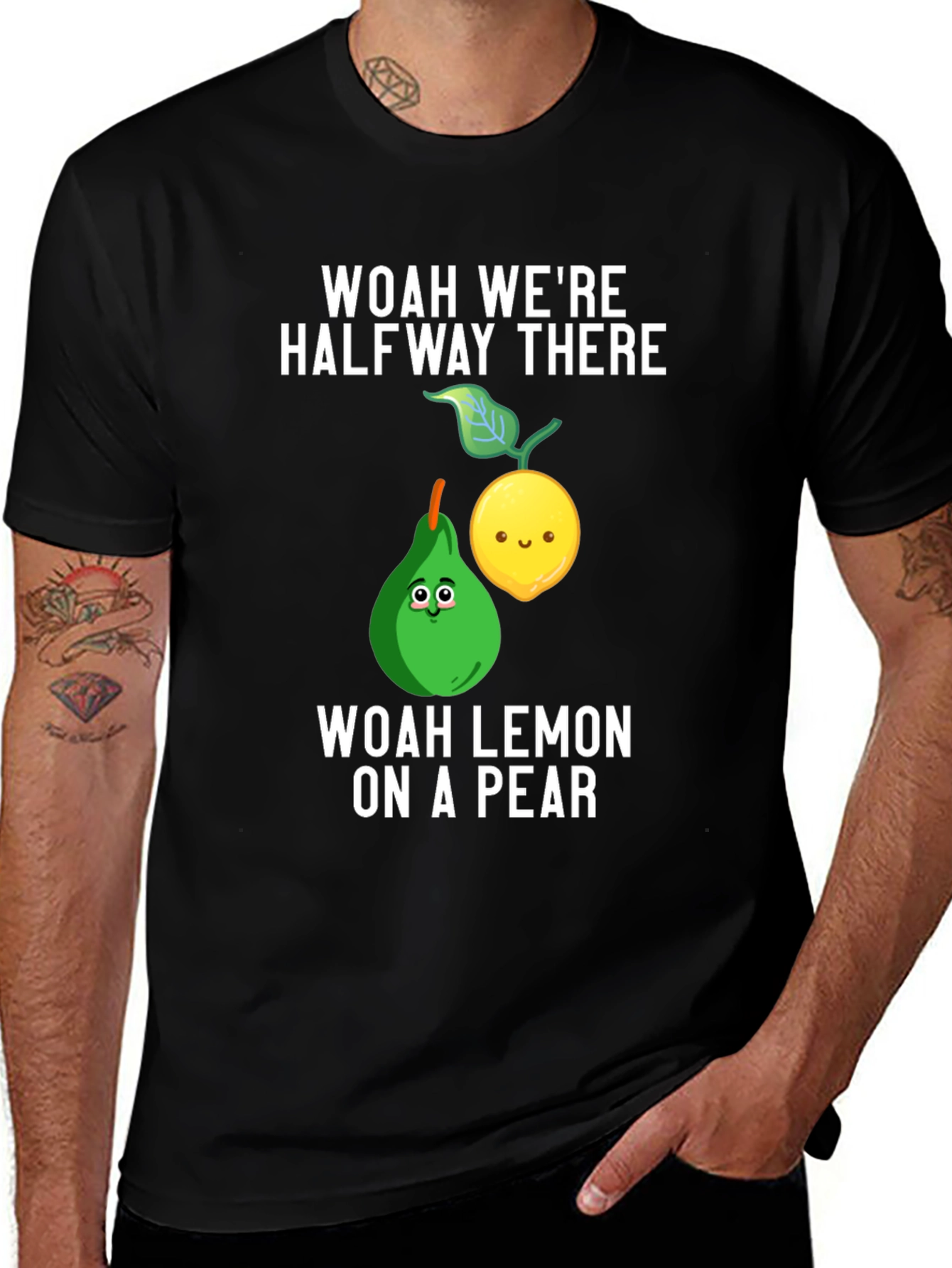 Variant 21 of Funny Woah Lemon on a Pear Graphic Tee
