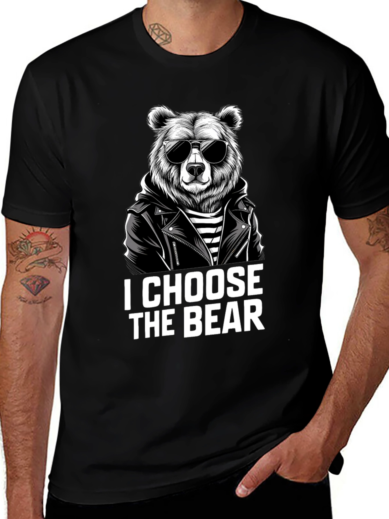 Variant 2 of Cool Bear Graphic Tee - I Choose The Bear