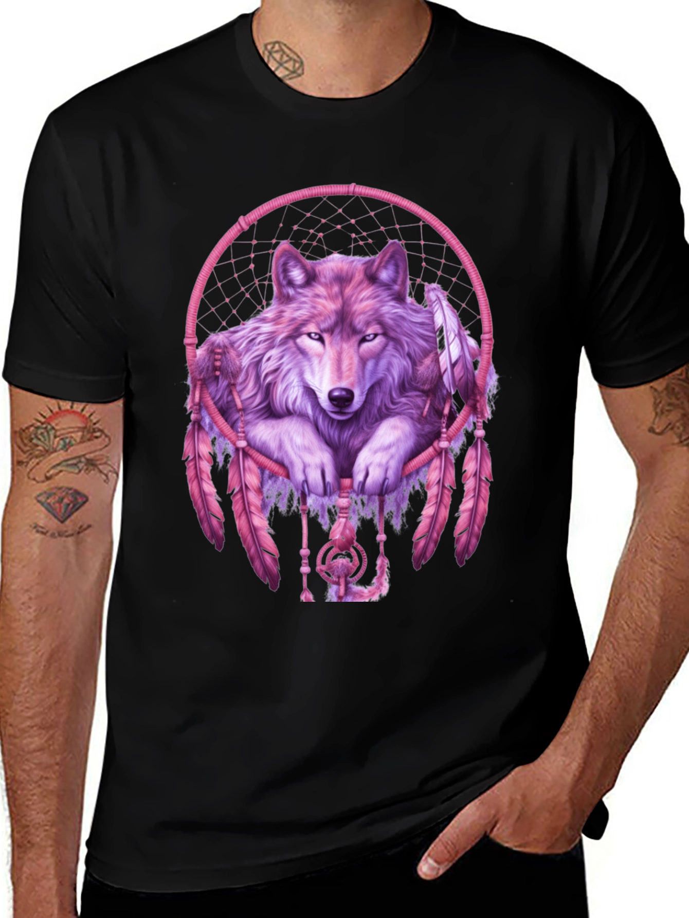 Variant 14 of Wolf Dreamcatcher Graphic T-Shirt