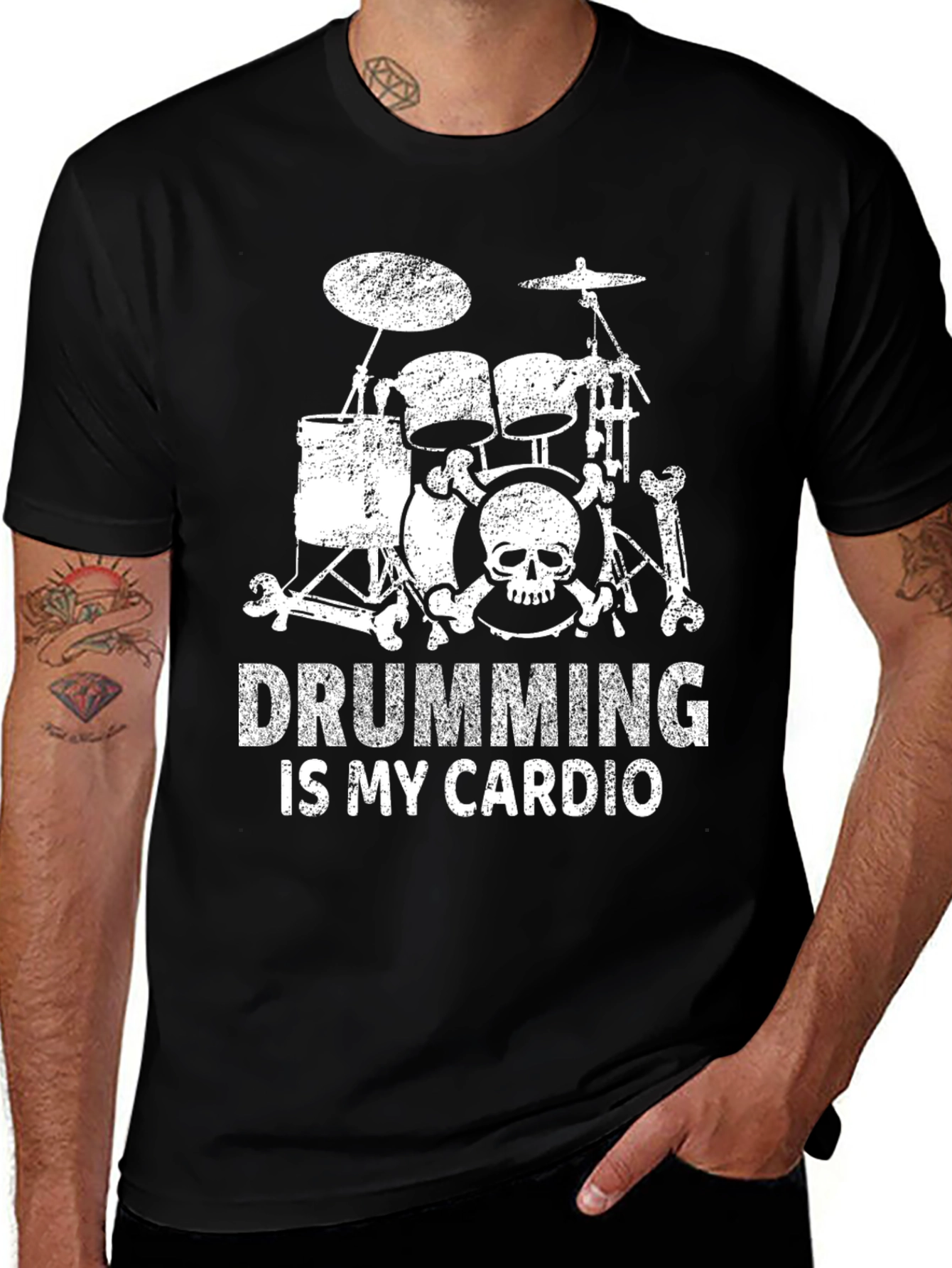 Variant 5 of Drumming is My Cardio T-Shirt