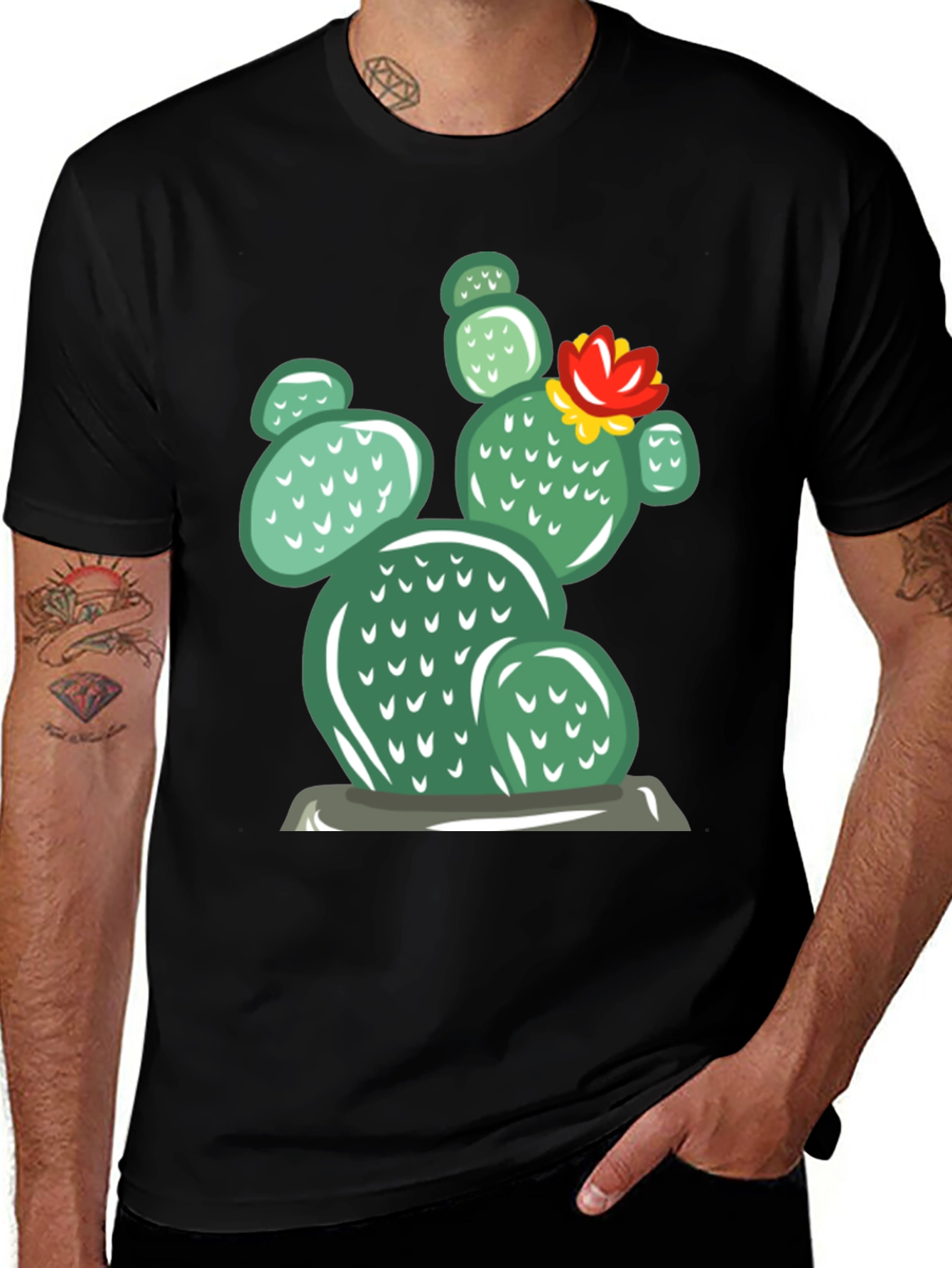 Variant 23 of Cactus Graphic Tee - Desert Bloom Shirt