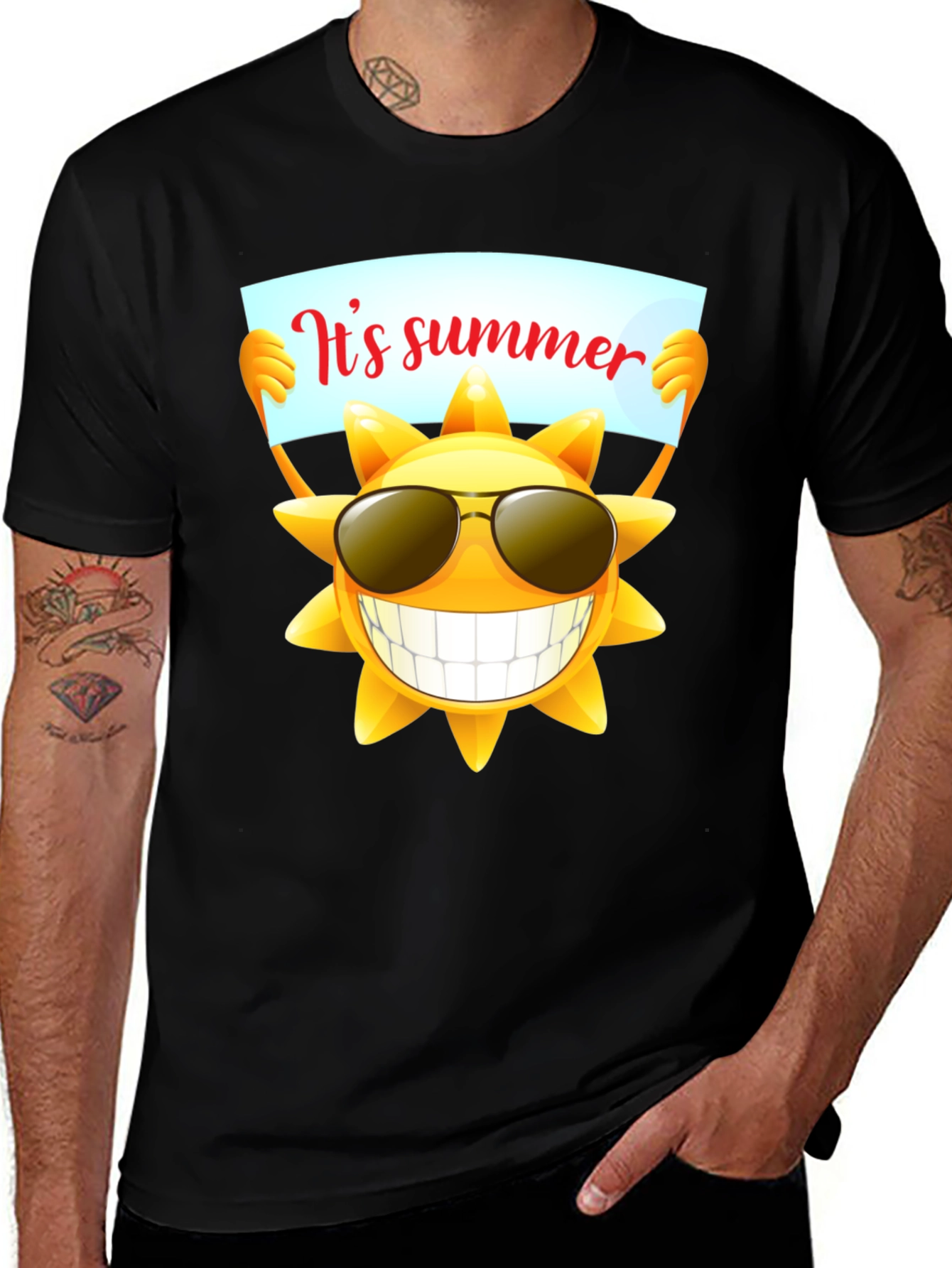 Variant 24 of Summer Fun T-Shirt - Smiling Sun with Sunglasses