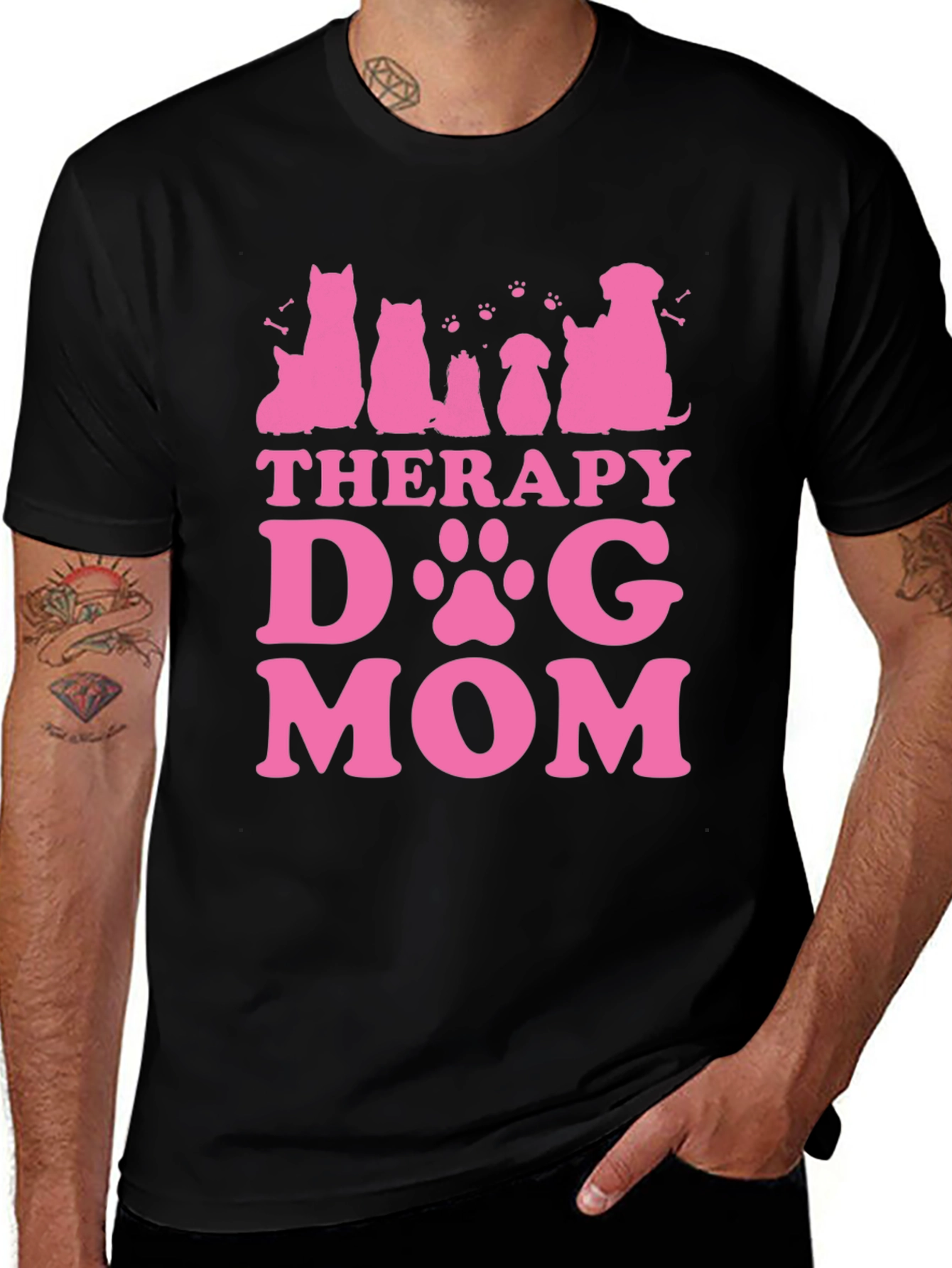 Variant 20 of Therapy Dog Mom T-Shirt, Cute Dog Lover Tee