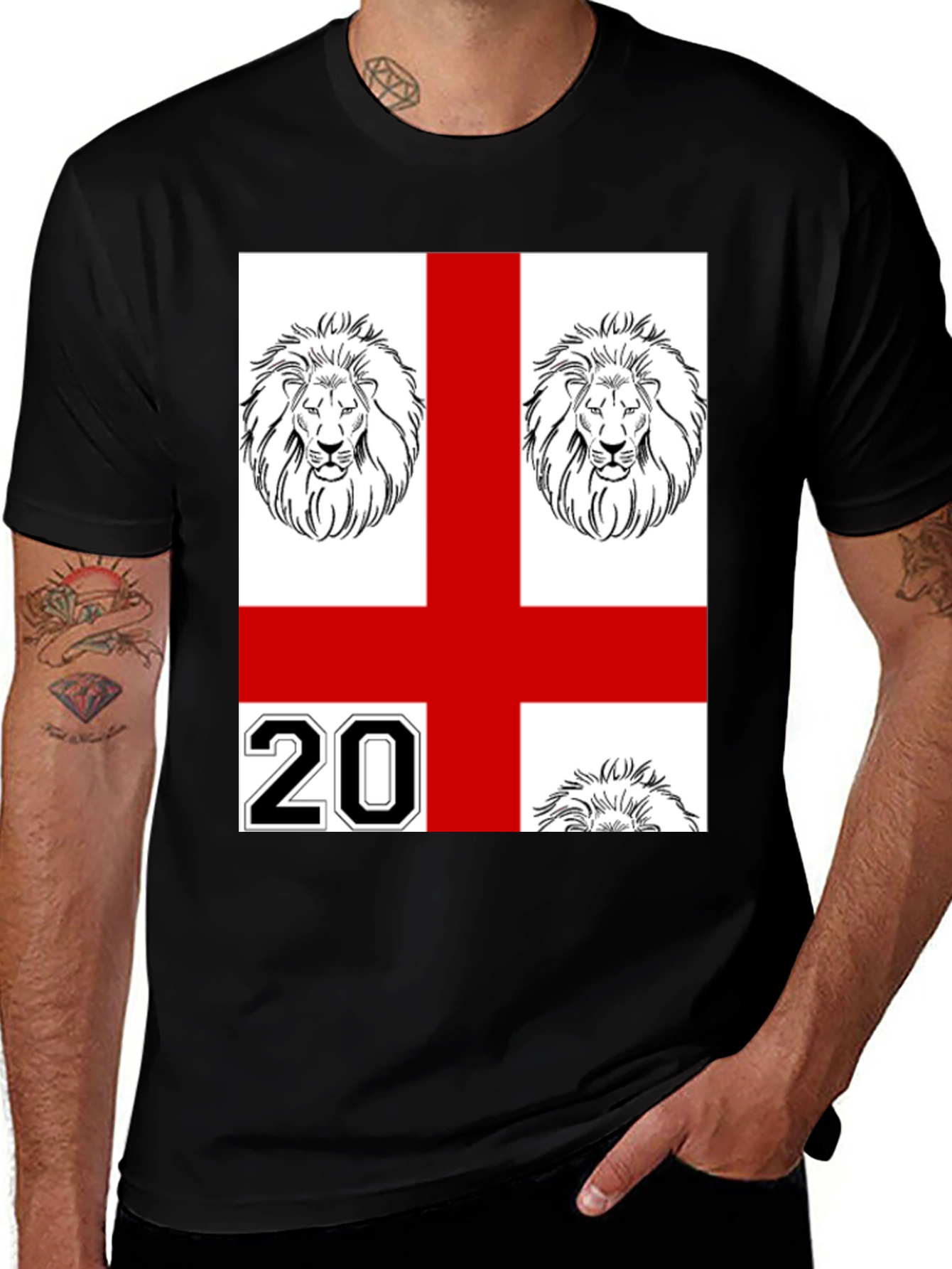 England Lions Graphic T-Shirt - Black