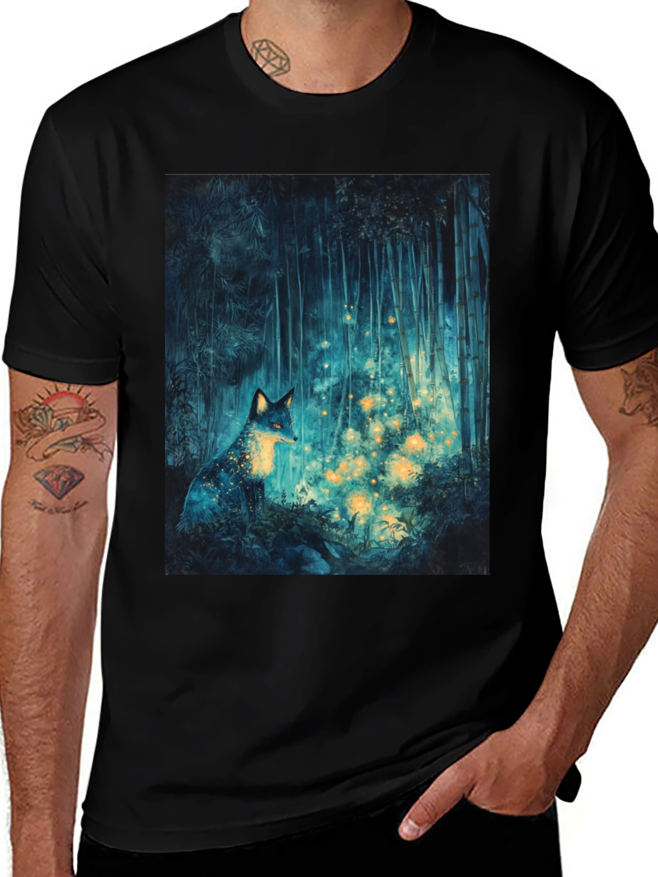 Variant 6 of Mystic Fox Forest Graphic Tee