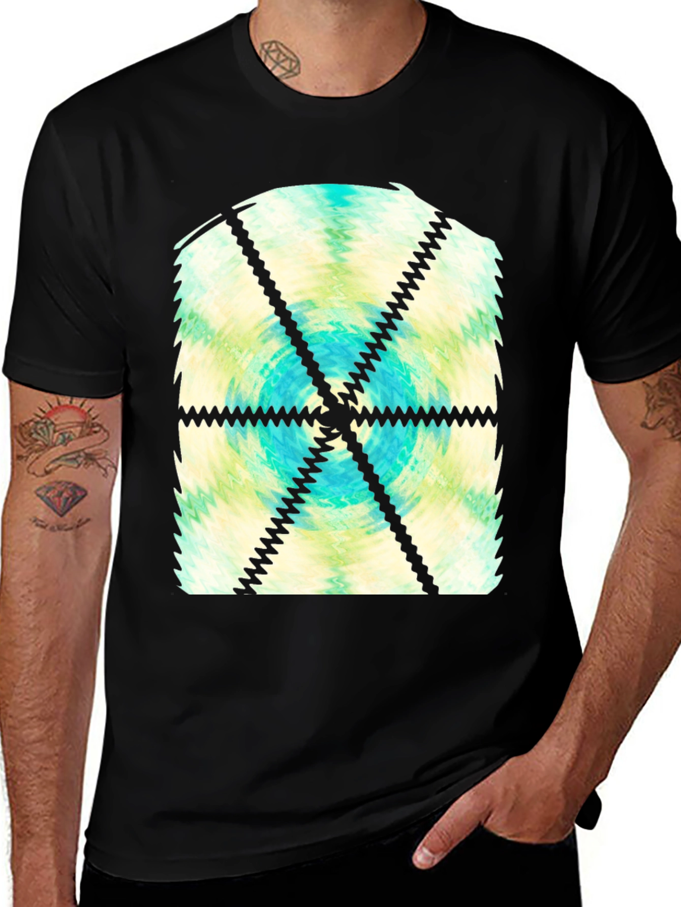 Variant 15 of Abstract Fractal Graphic Tee - Cool Casual Comfort