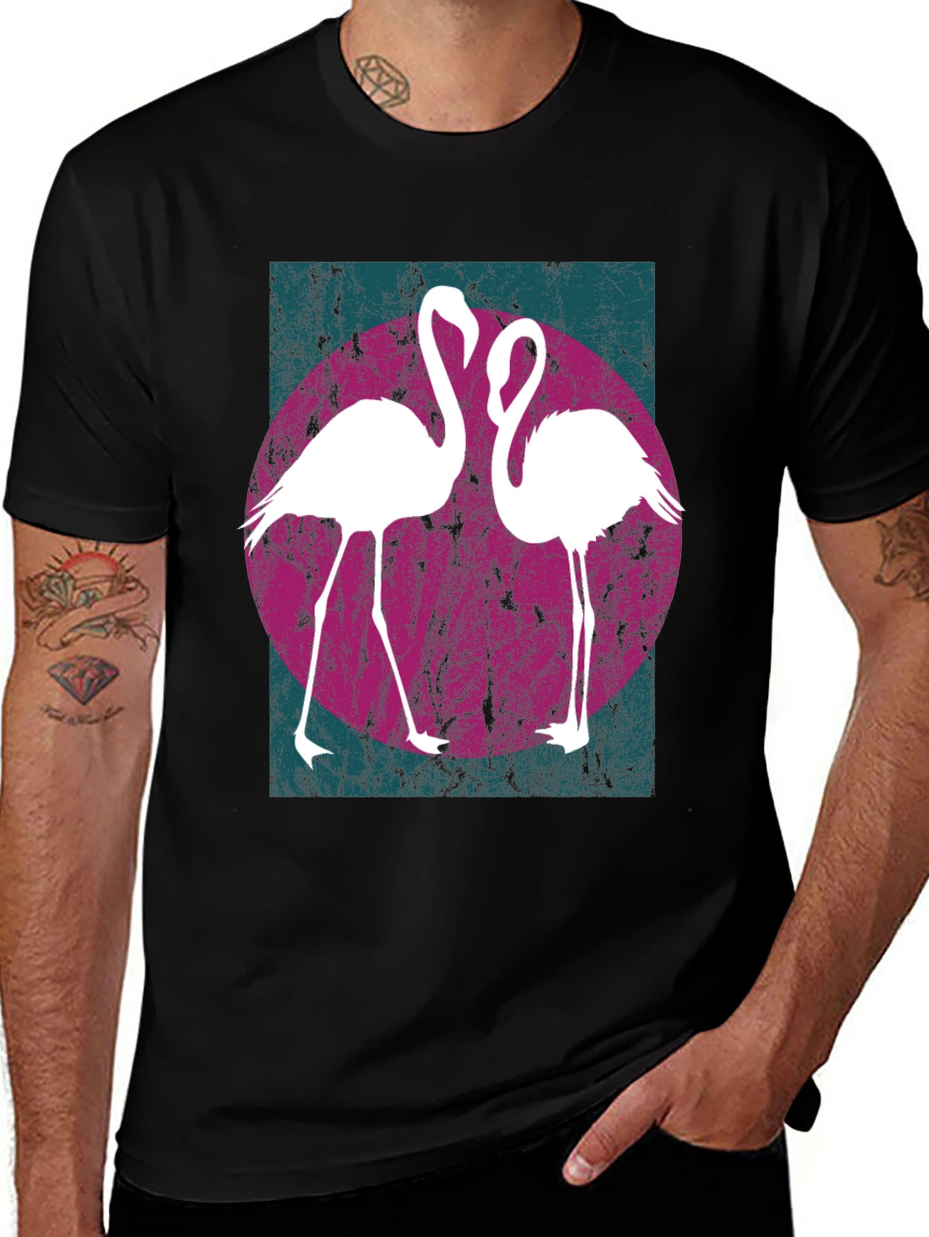 Variant 3 of Retro Flamingo Graphic Tee