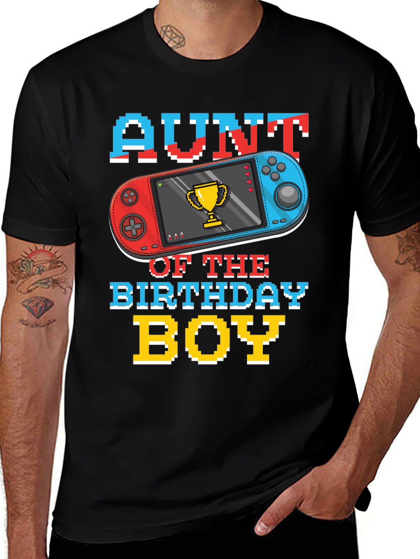 Aunt of the Birthday Boy Gaming T-Shirt