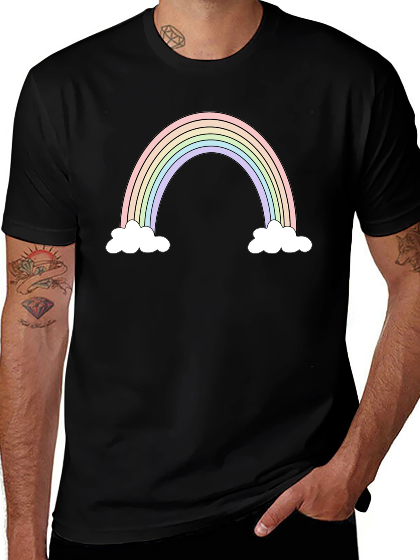Variant 29 of Pastel Rainbow Graphic T-Shirt
