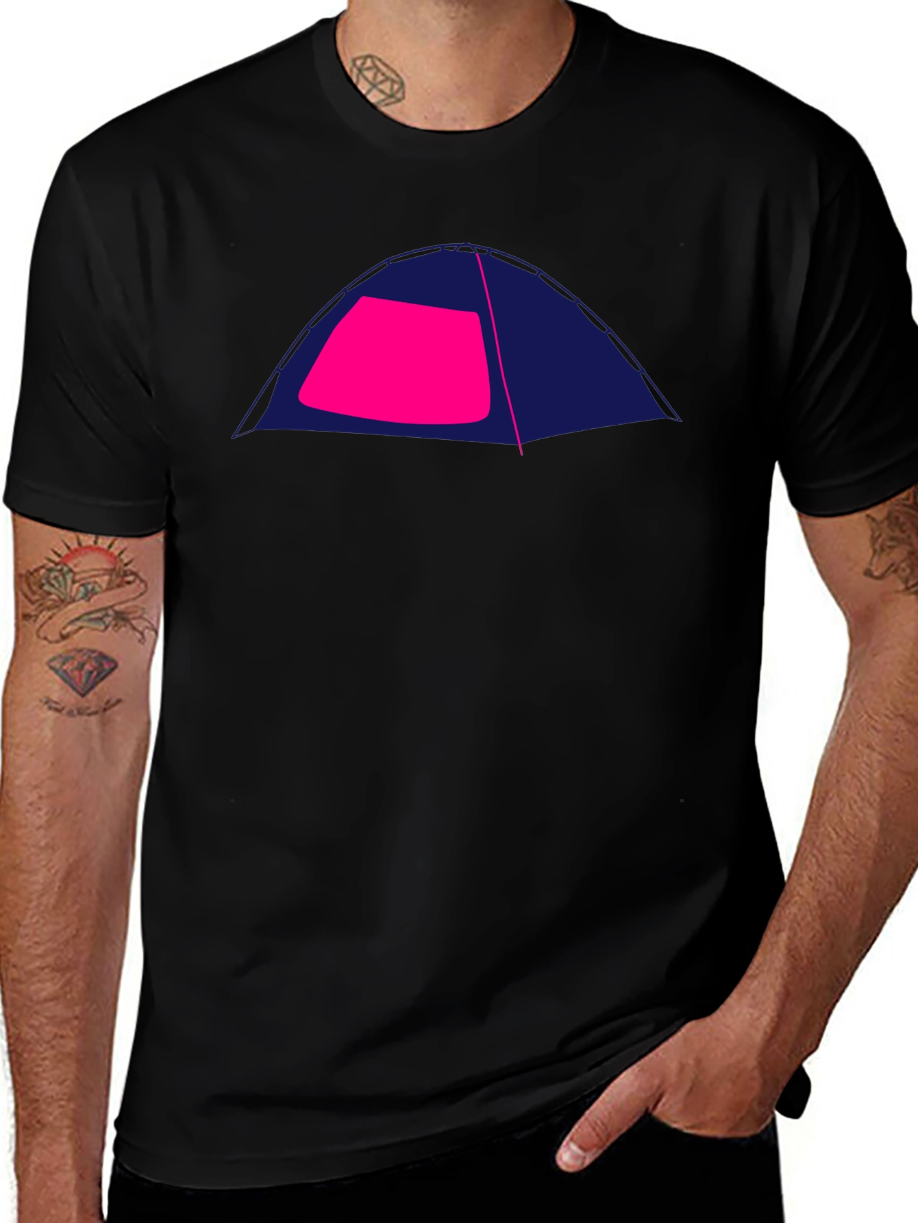 Variant 22 of Tent Graphic T-Shirt - Camping Adventure Tee