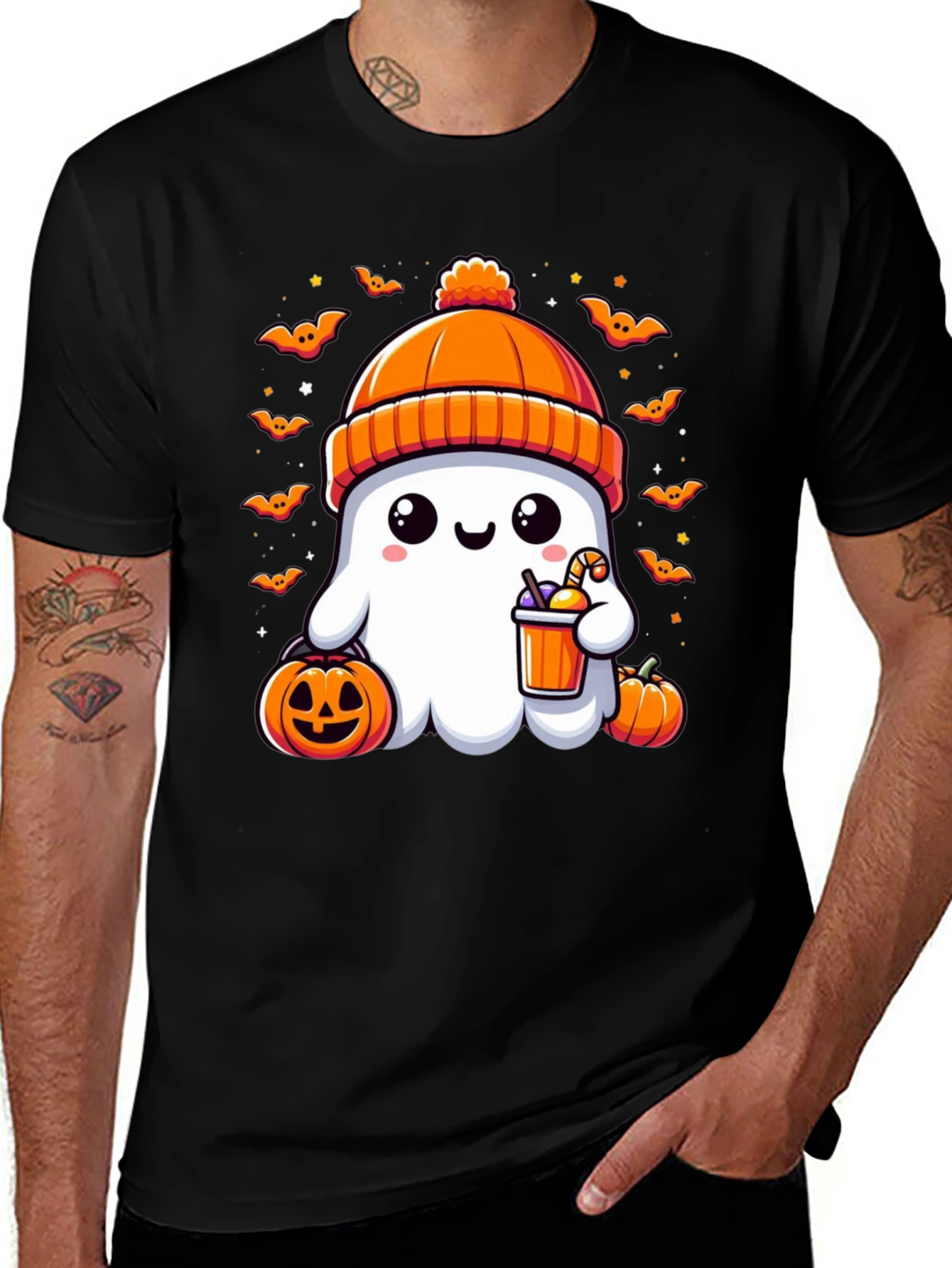 Variant 12 of Cute Halloween Ghost T-Shirt