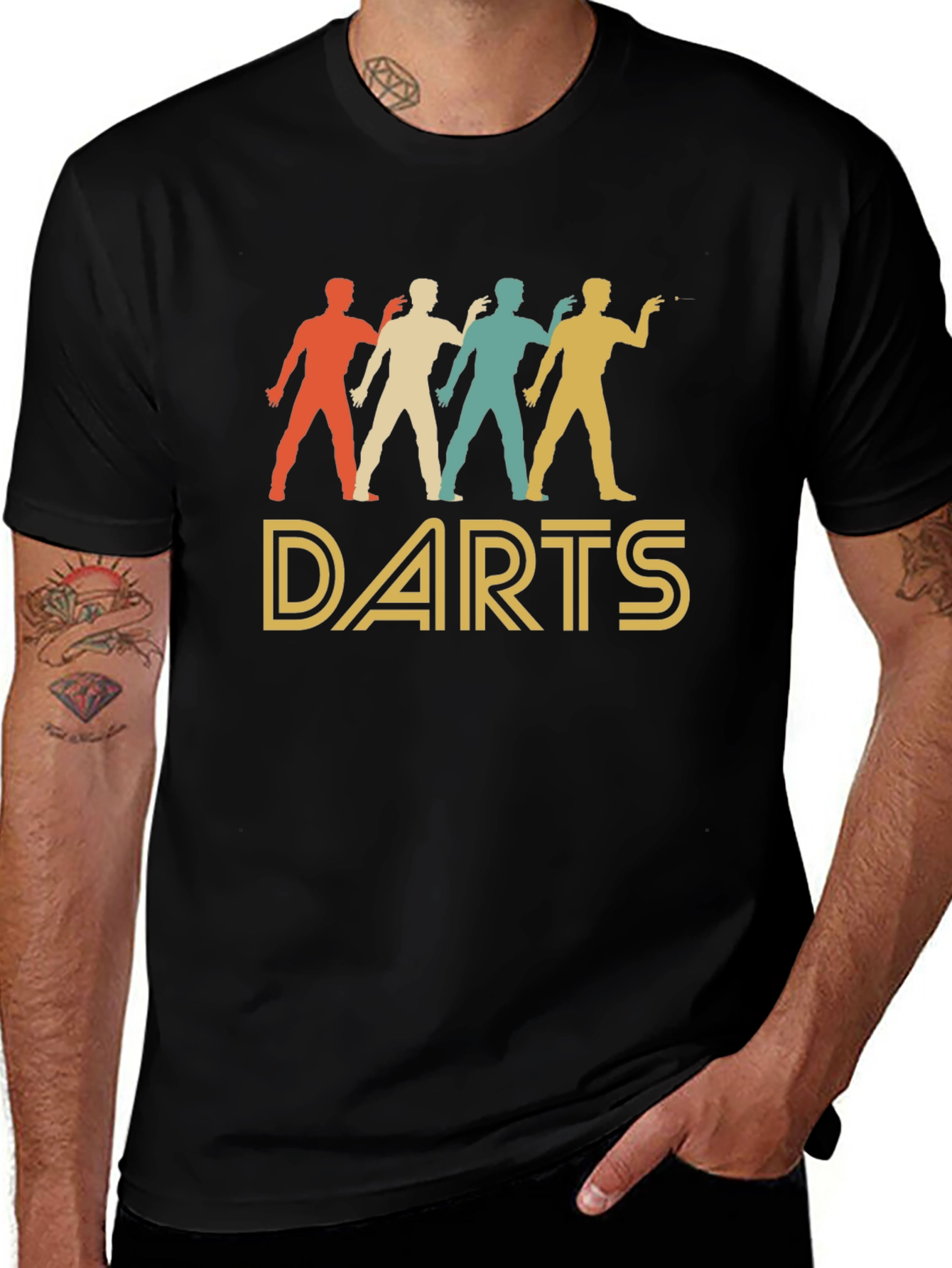 Variant 9 of Vintage Darts T-Shirt Retro Throwback Dart Players Tee