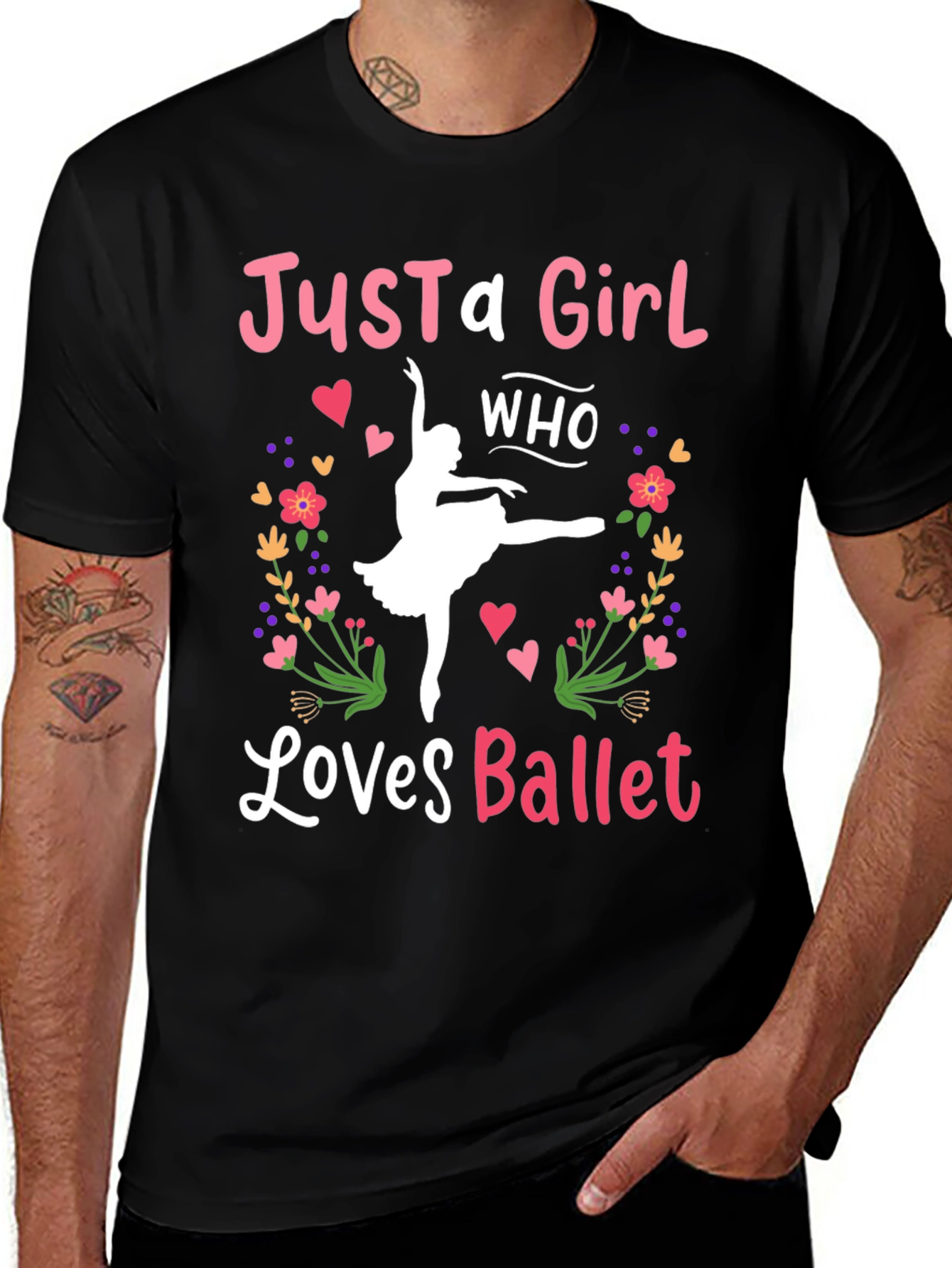 Variant 20 of Just A Girl Who Loves Ballet T-Shirt