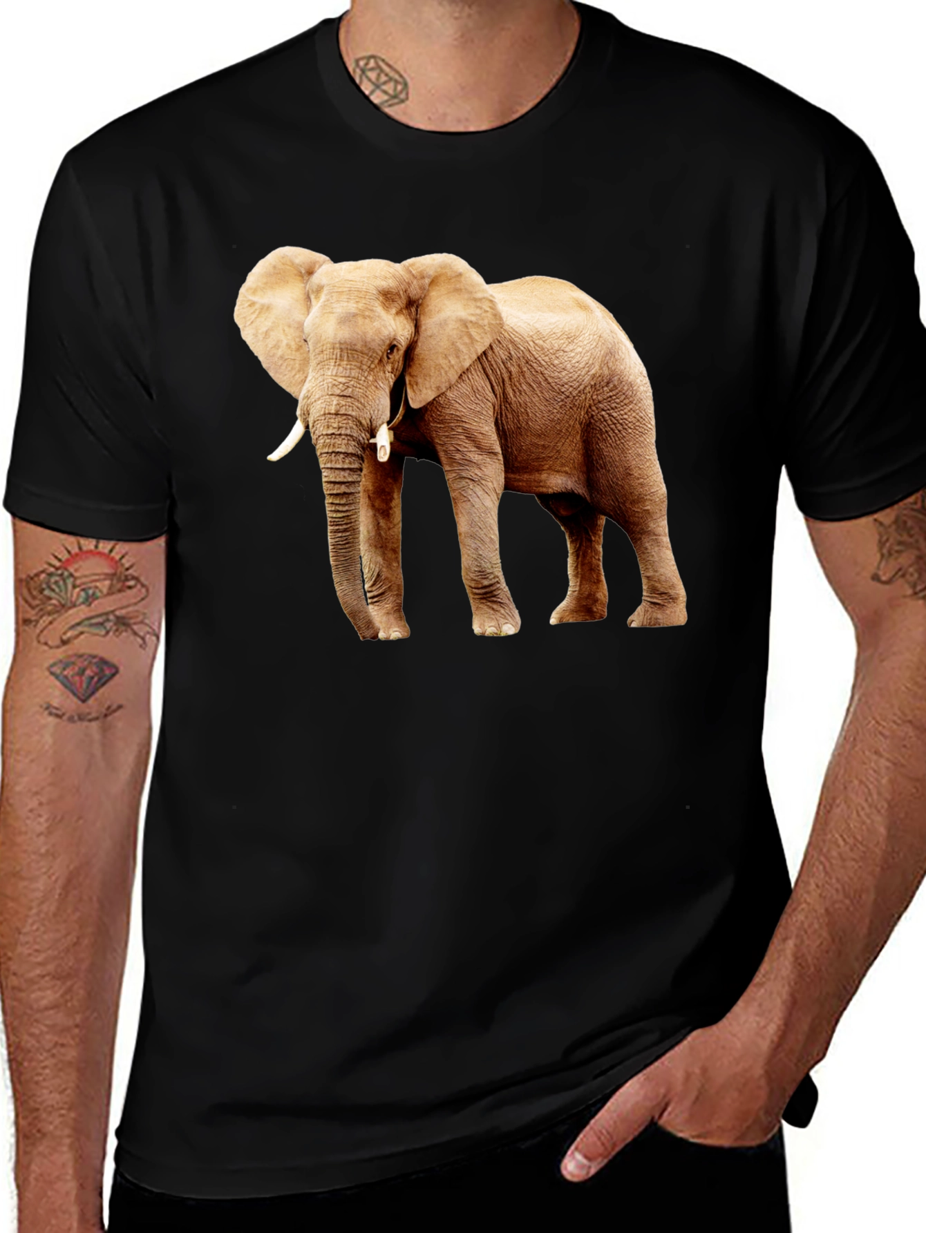 Variant 14 of Elephant Graphic Print T-Shirt