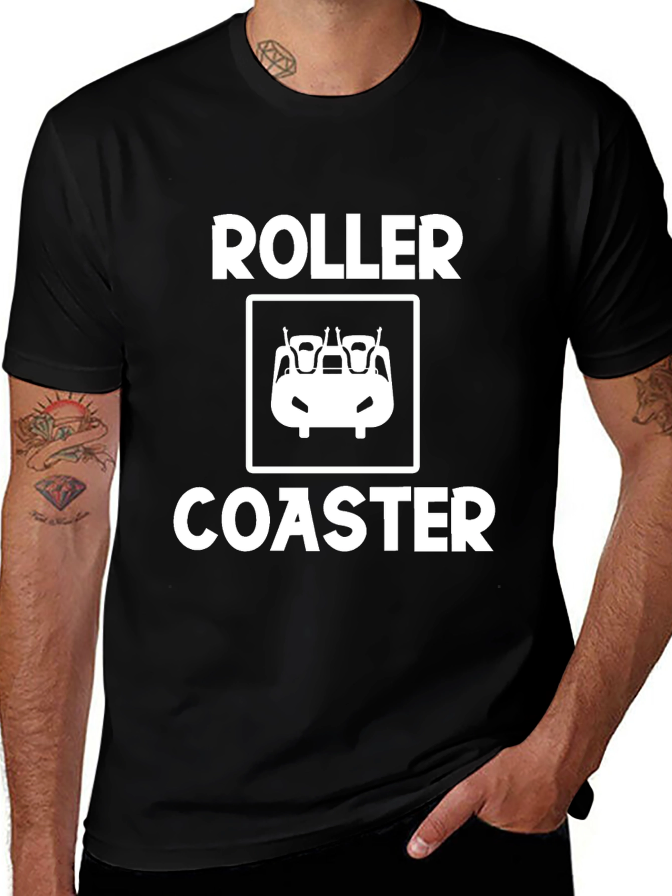 Variant 16 of Roller Coaster Graphic Tee - Ride the Thrill!