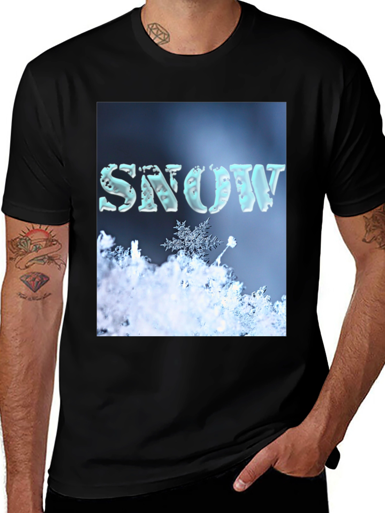 Variant 13 of Snowflake Graphic Tee - Winter Season Shirt