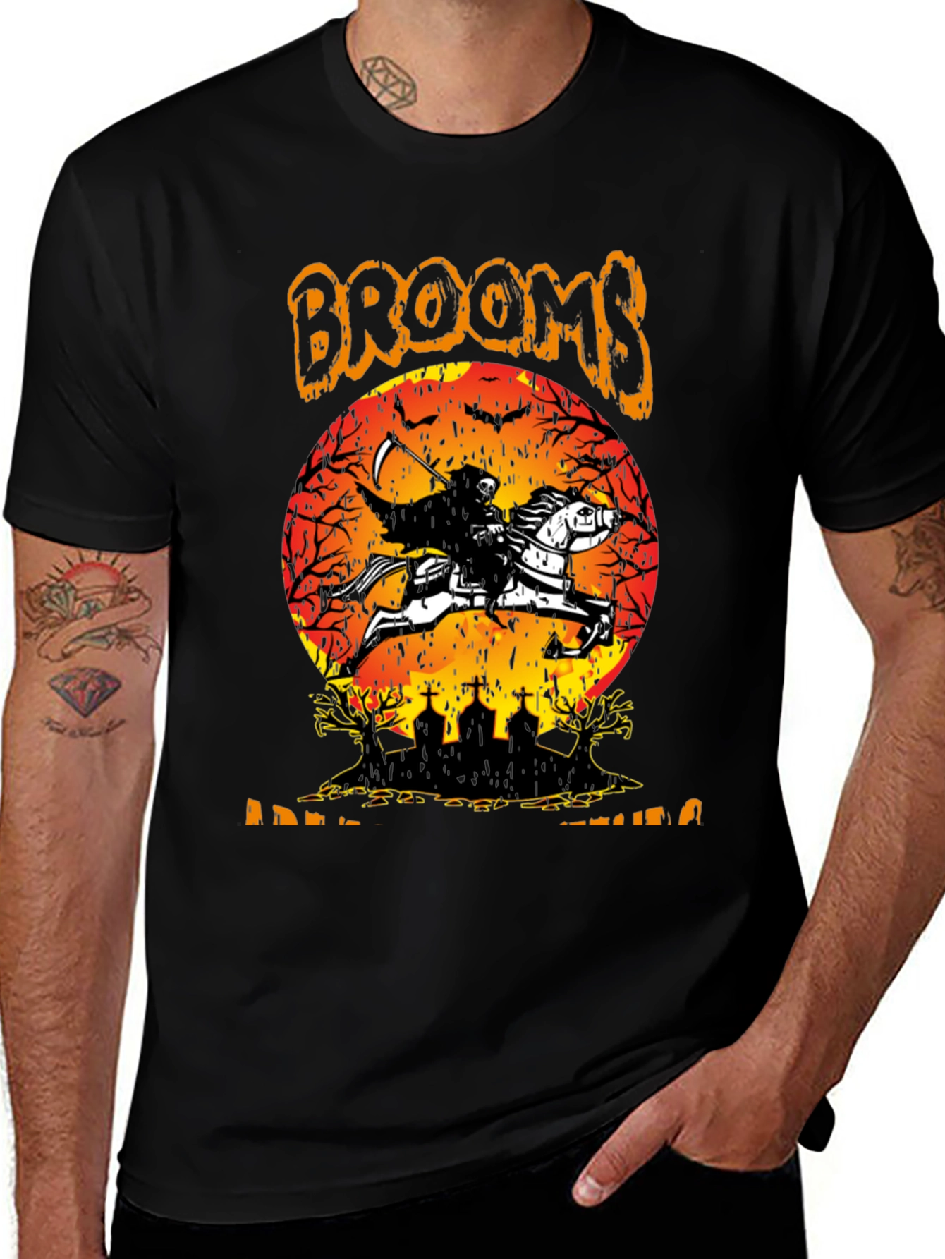 Variant 15 of Grim Reaper Horseback Halloween T-Shirt