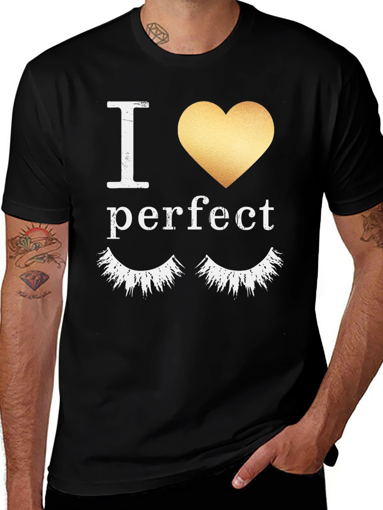Variant 26 of I Heart Perfect Eyelashes Graphic Tee