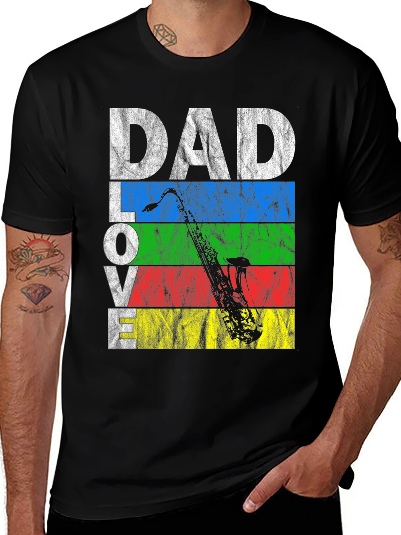 Variant 30 of Dad Love Saxophone Graphic T-Shirt